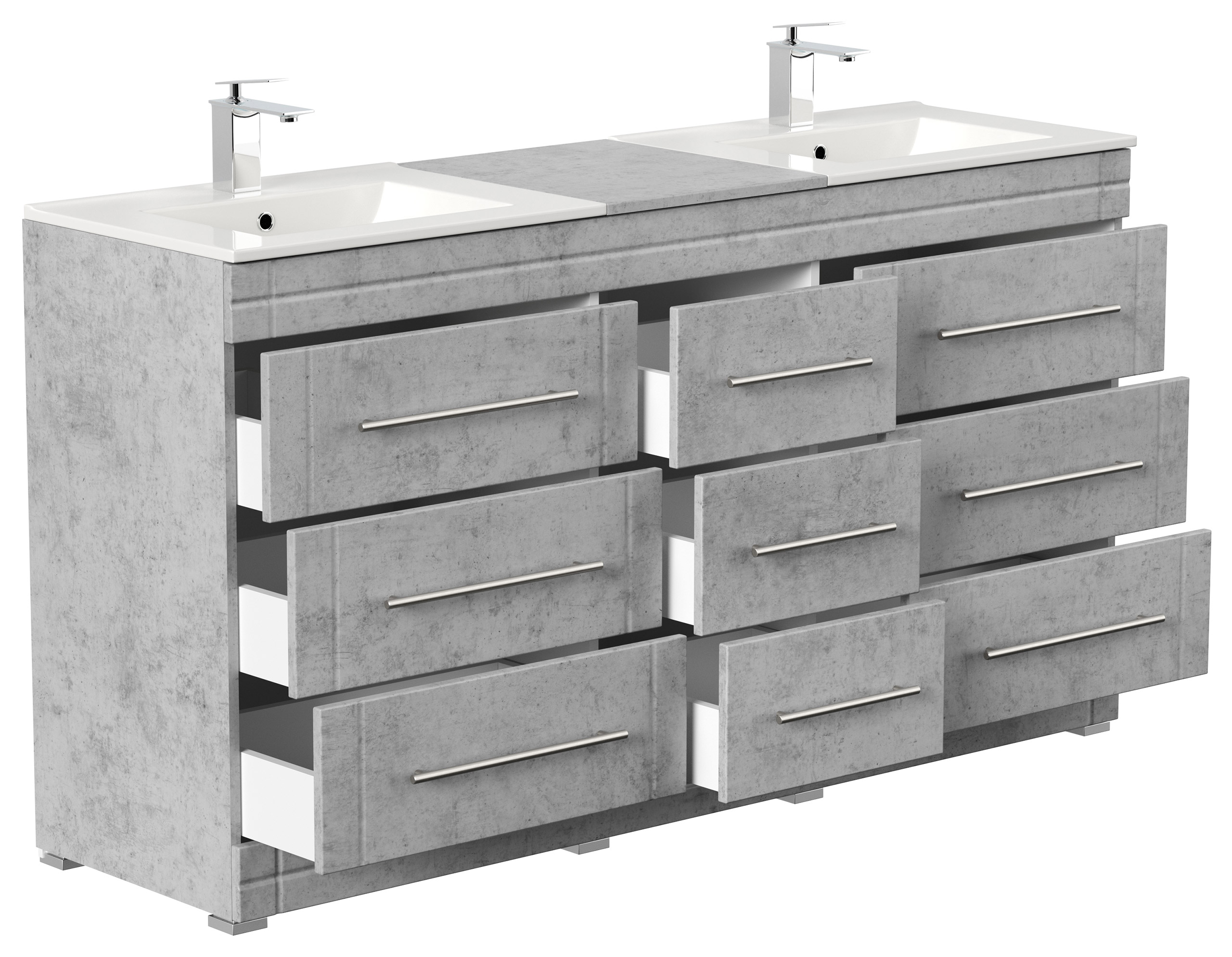 Stand Badmöbel Cosmo Modern SoftClose beton