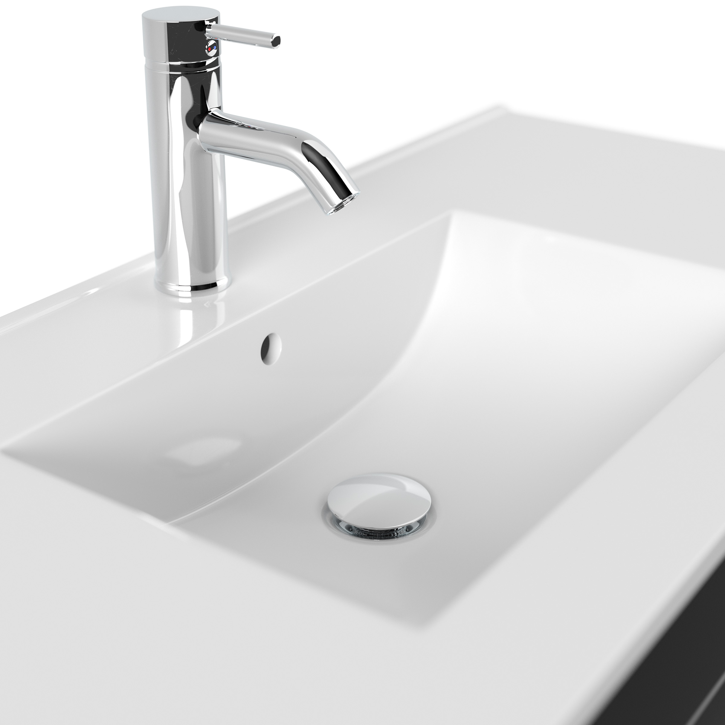 Badmöbel Linea 100cm SoftClose schwarz
