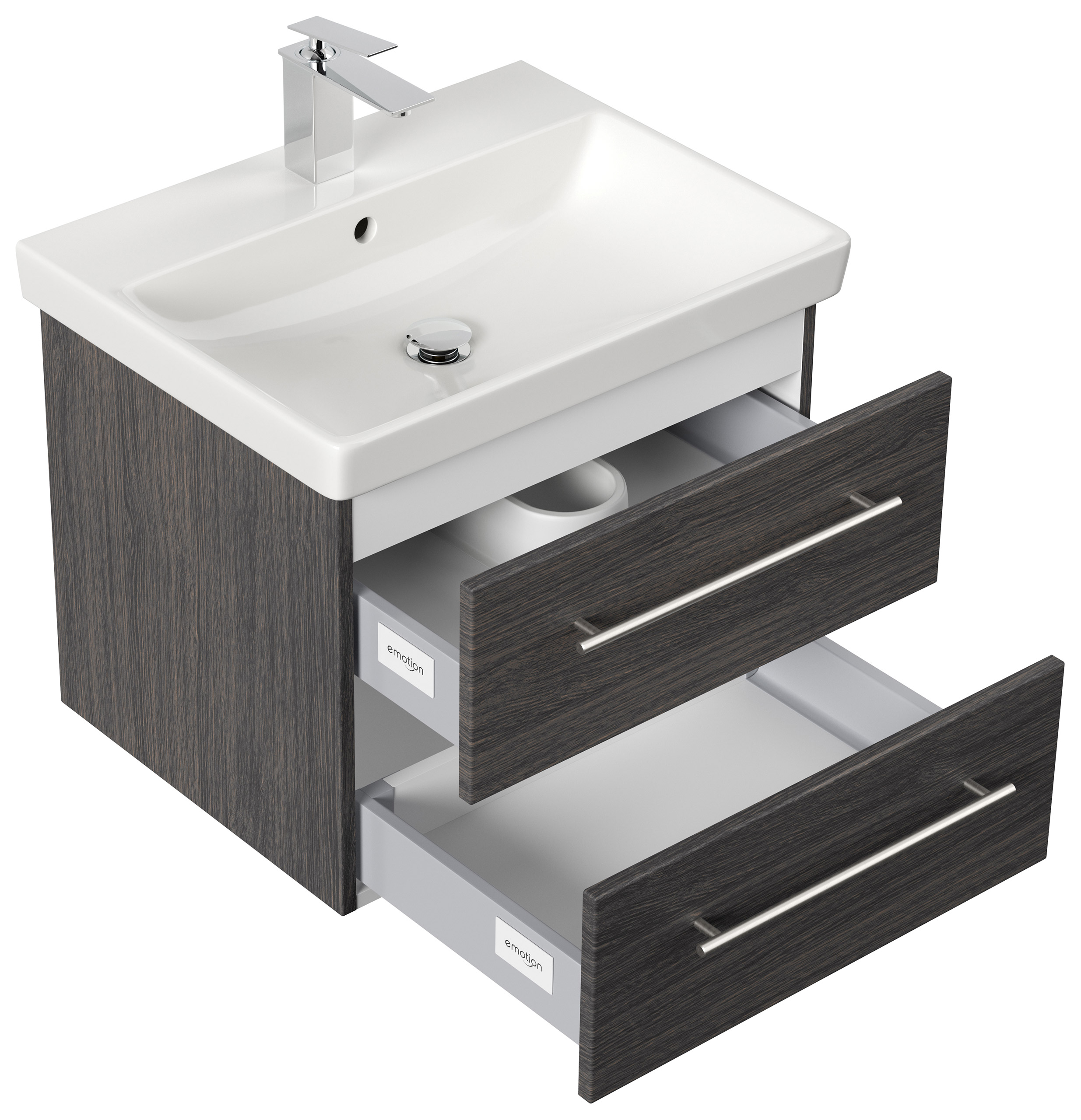 Badmöbel mit Villeroy & Boch Avento Waschbecken 60cm anthrazit gemasert
