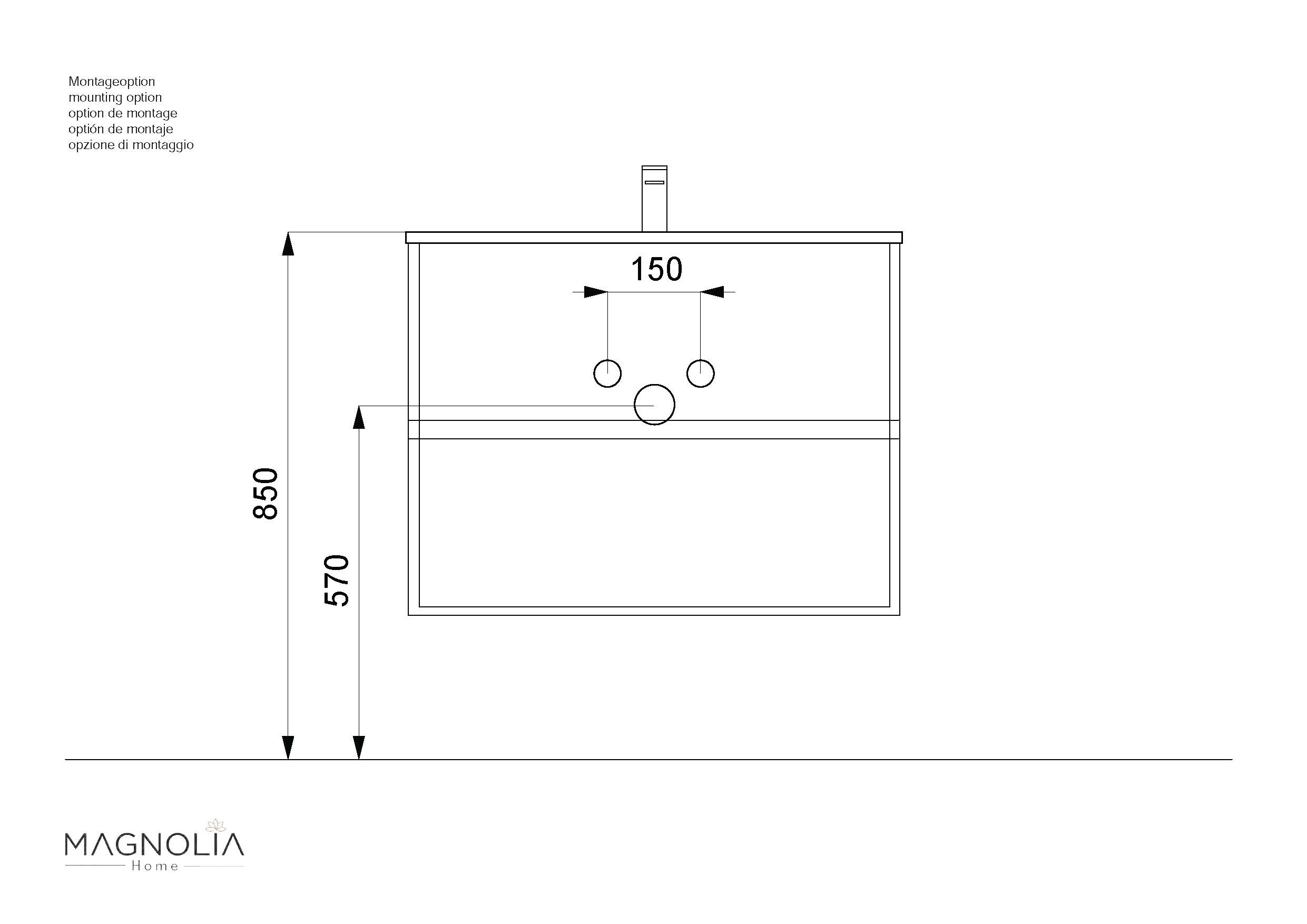 Badmöbel Taifun & Waschtisch 80 cm 2 Greifraum SoftClose Auszüge eiche gold