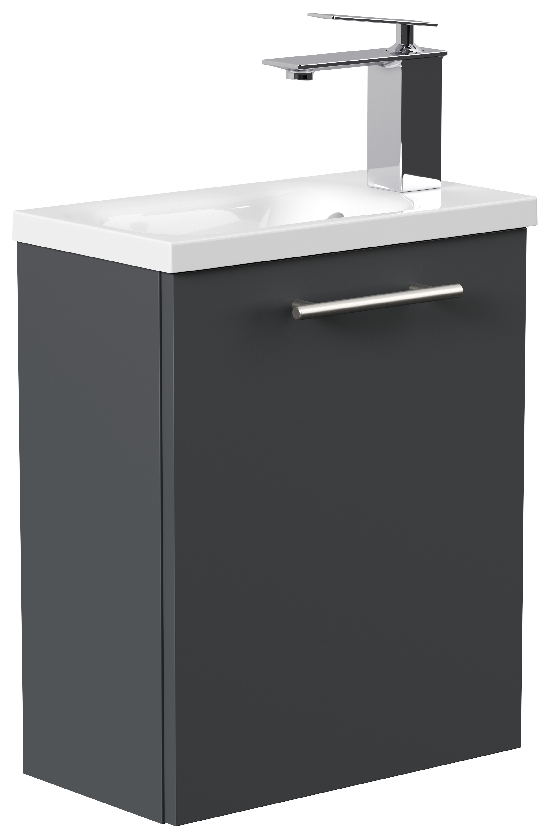 Gäste WC Badmöbel Pico Slimline 40cm SoftClose grafit