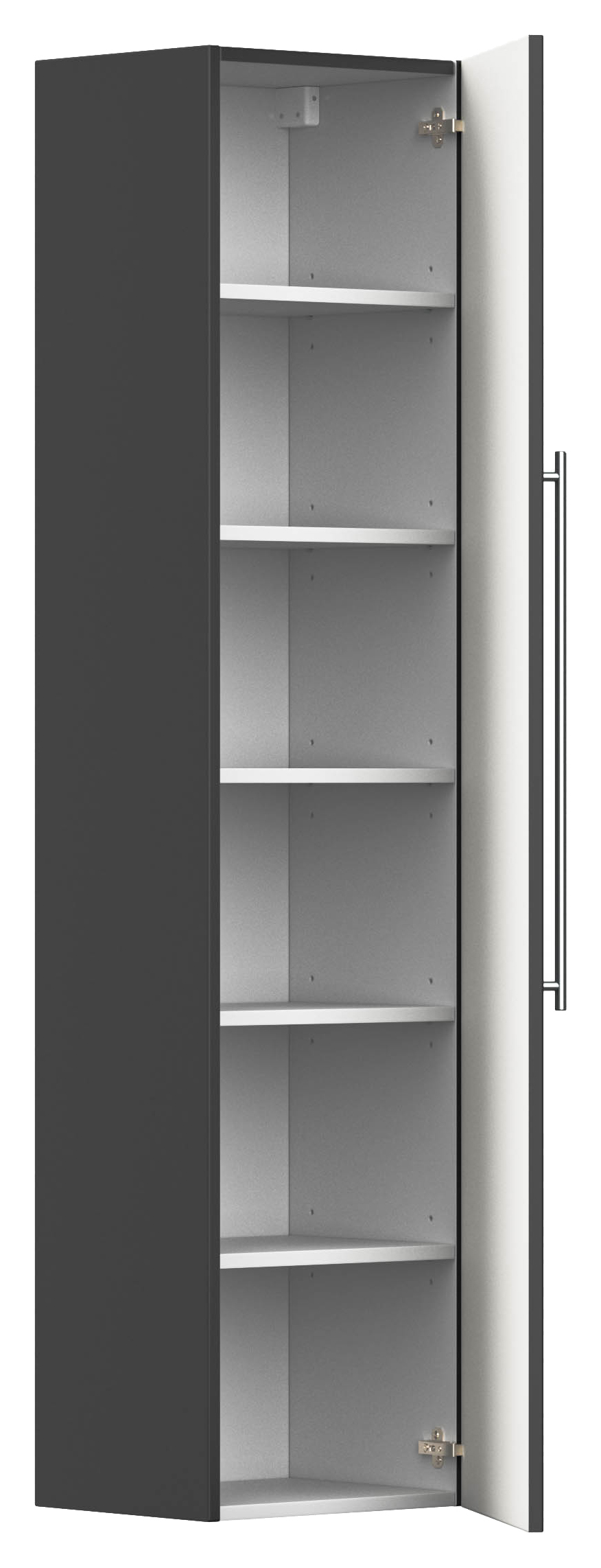 Badmöbelset Helios SoftClose schwarz inkl. LED Spiegel mit Touch-Funktion