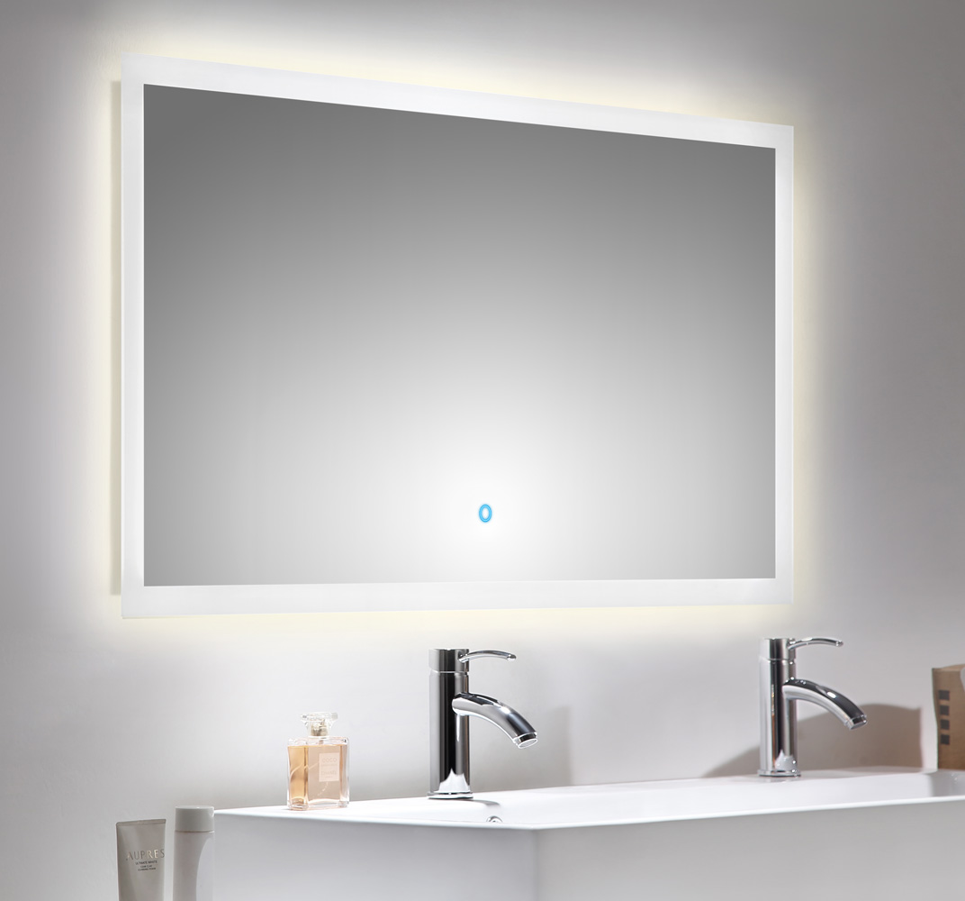 Doppel-Badmöbel Set Taifun 3tlg. 120 cm mit LED Spiegel & Hochschrank eiche gold