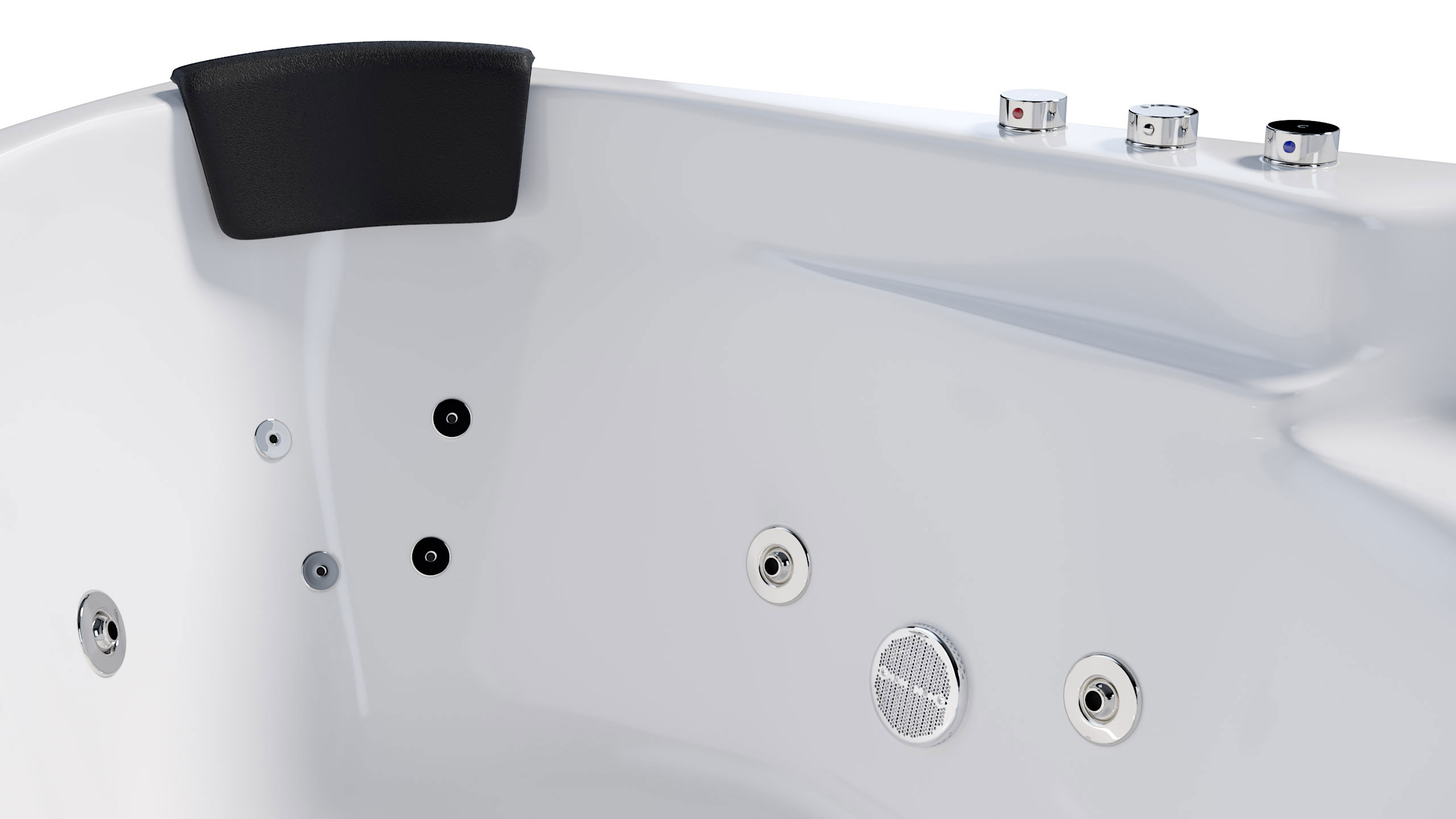Eck Whirlpool Selene 140x140x59 Made in Germany 22 Düsen mit Armatur