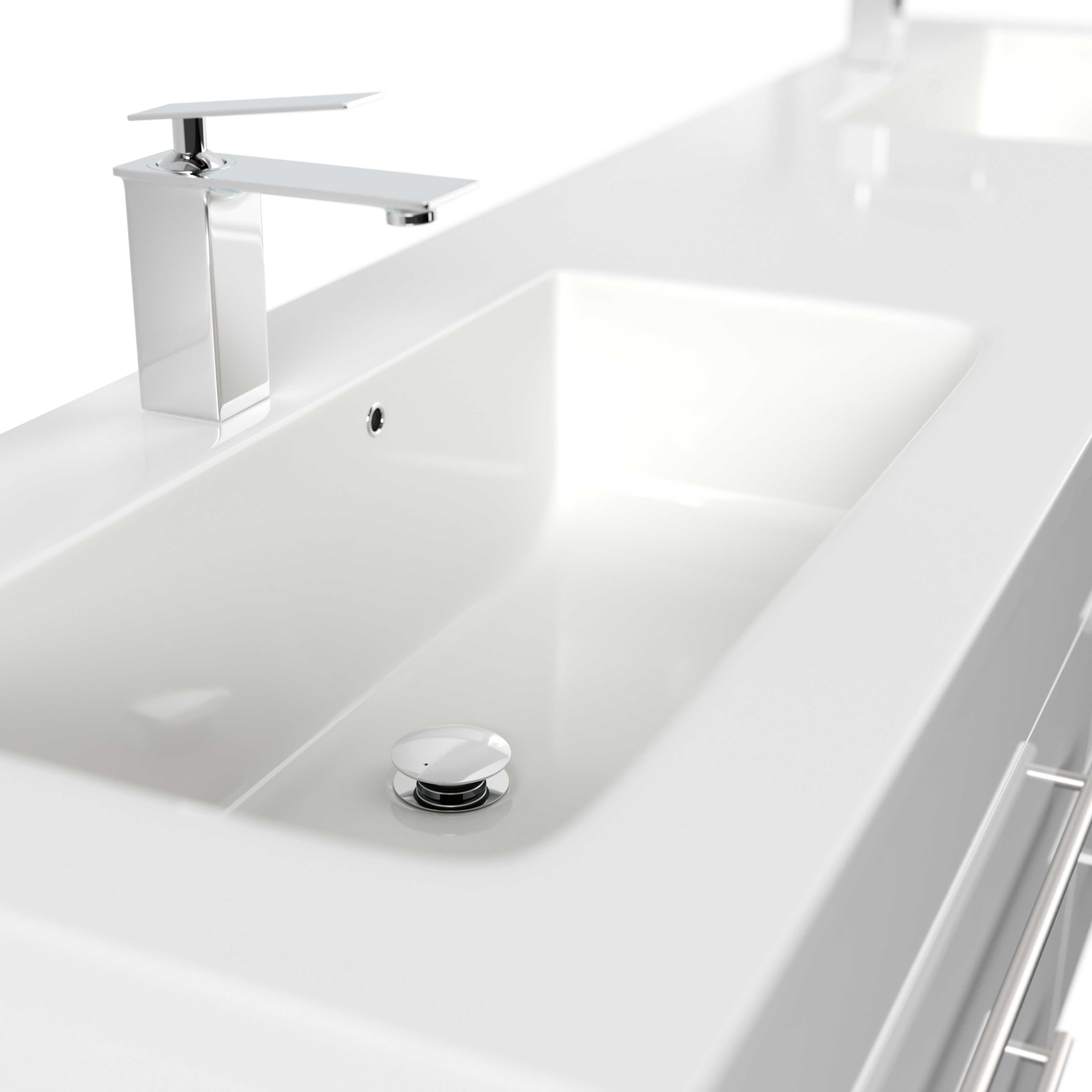 Badmöbel Colossos 200 SoftClose weiss hochglanz