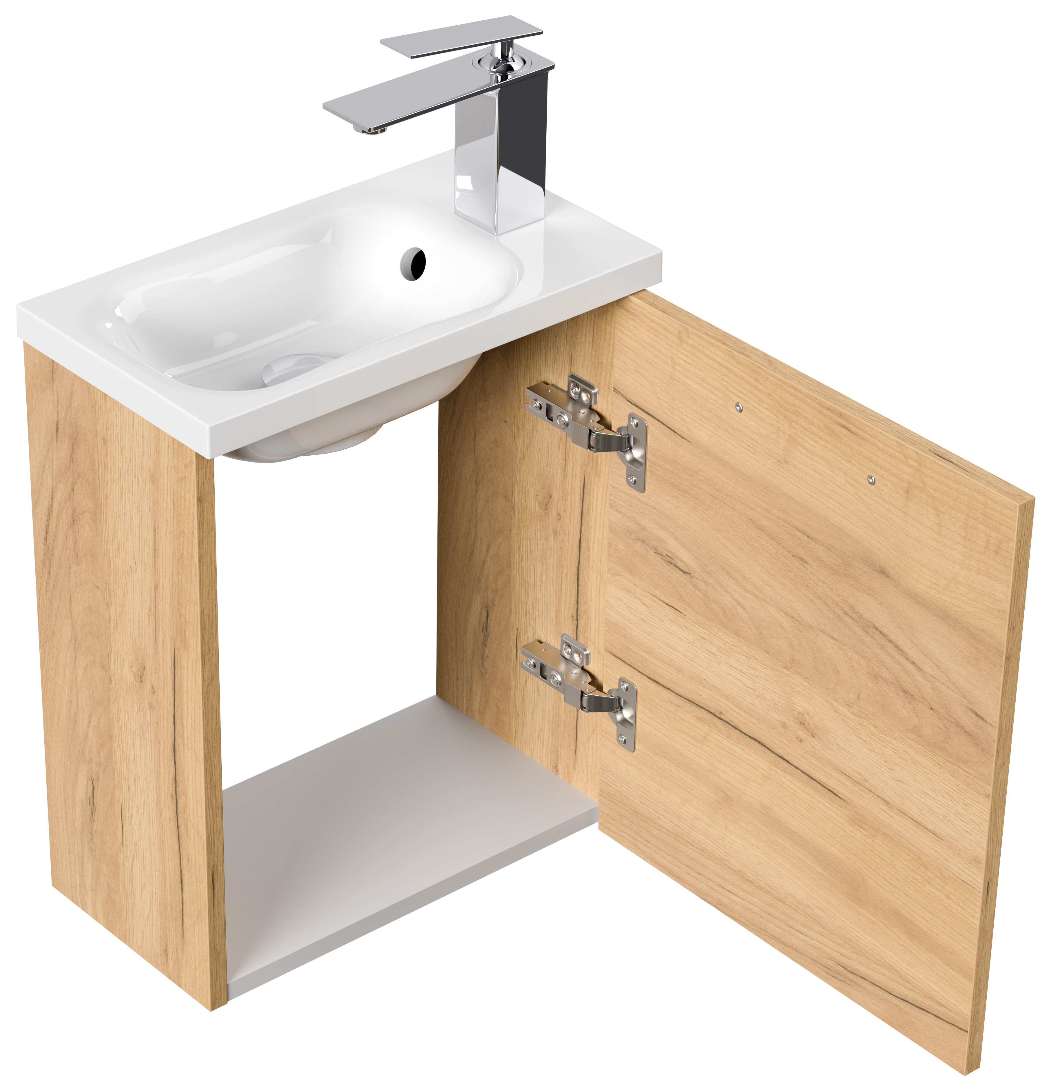 Gäste WC Badmöbel Pico Slimline 40cm SoftClose eiche gold