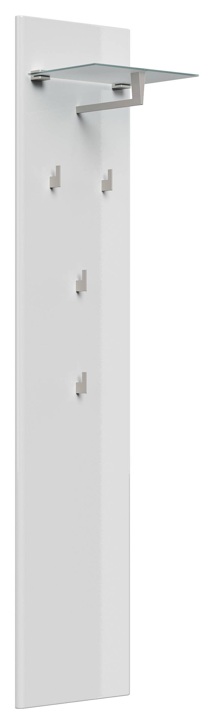 Garderobe Set 013 Lancaster 3 tlg Schuhschrank 4 Klappen 16 Paar Weiss-Weiss Hgl