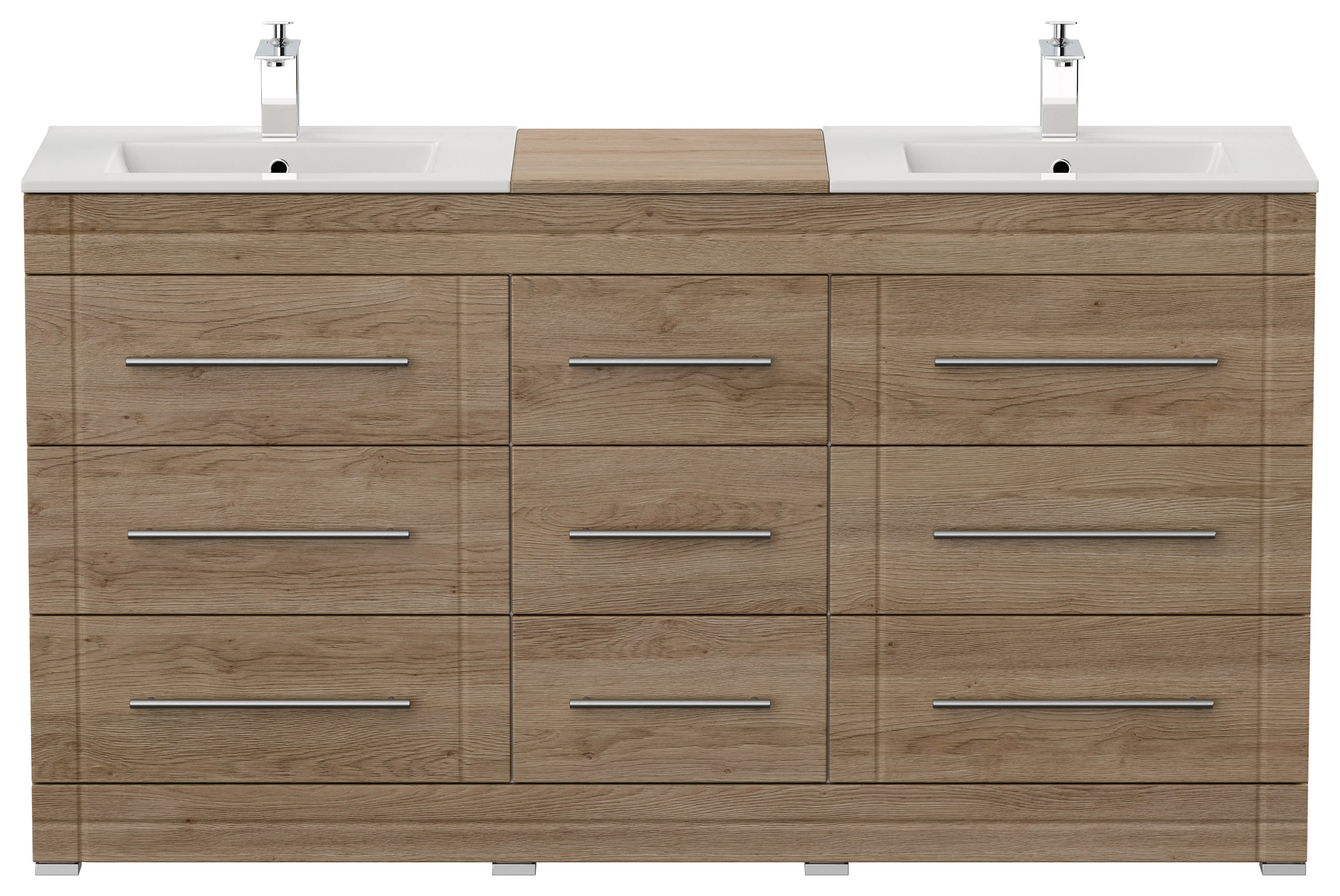 Stand Badmöbel Cosmo Modern SoftClose eiche hell