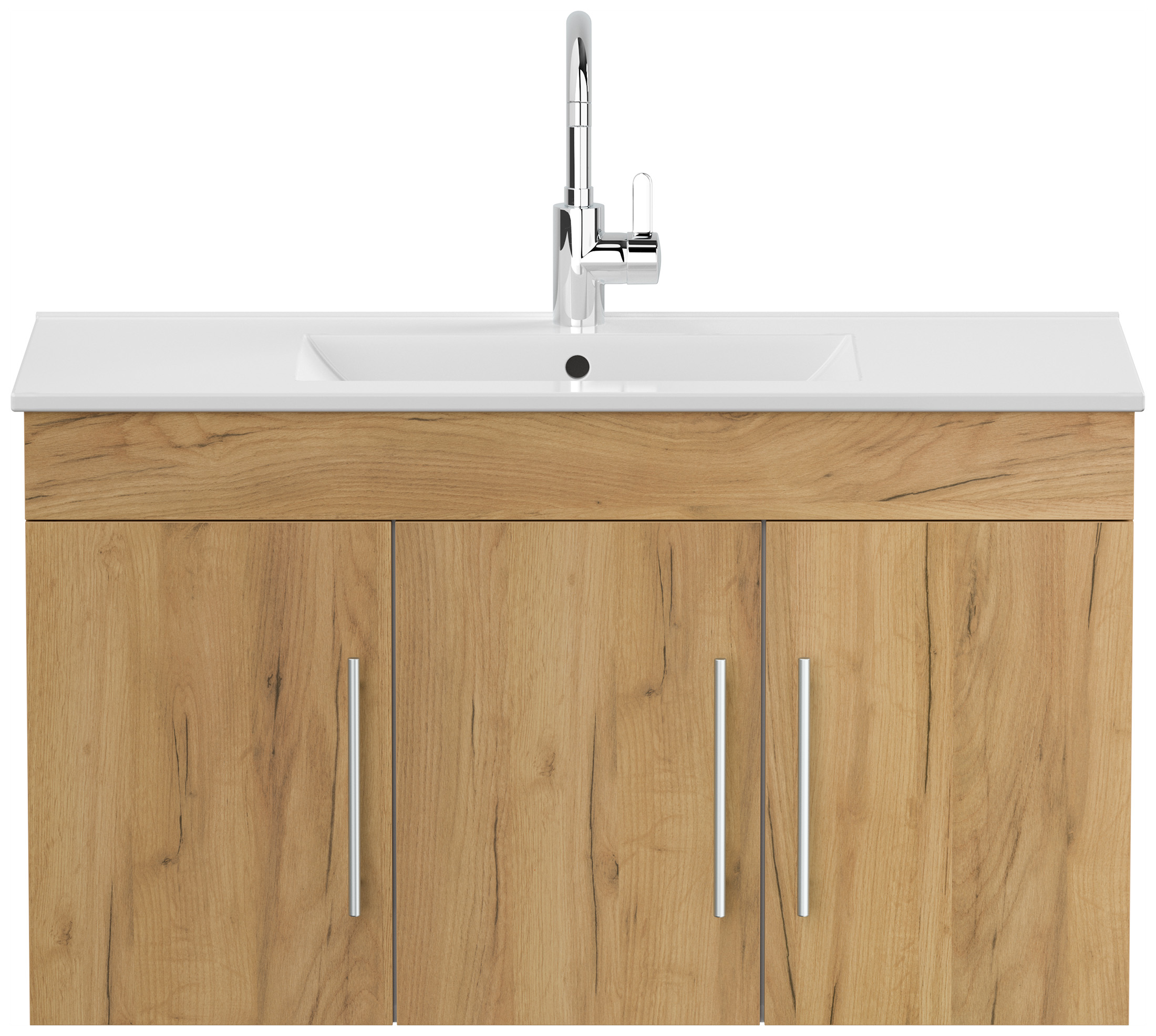 Badmöbel Venezia eiche gold Waschtisch mit 3 Softclose Türen