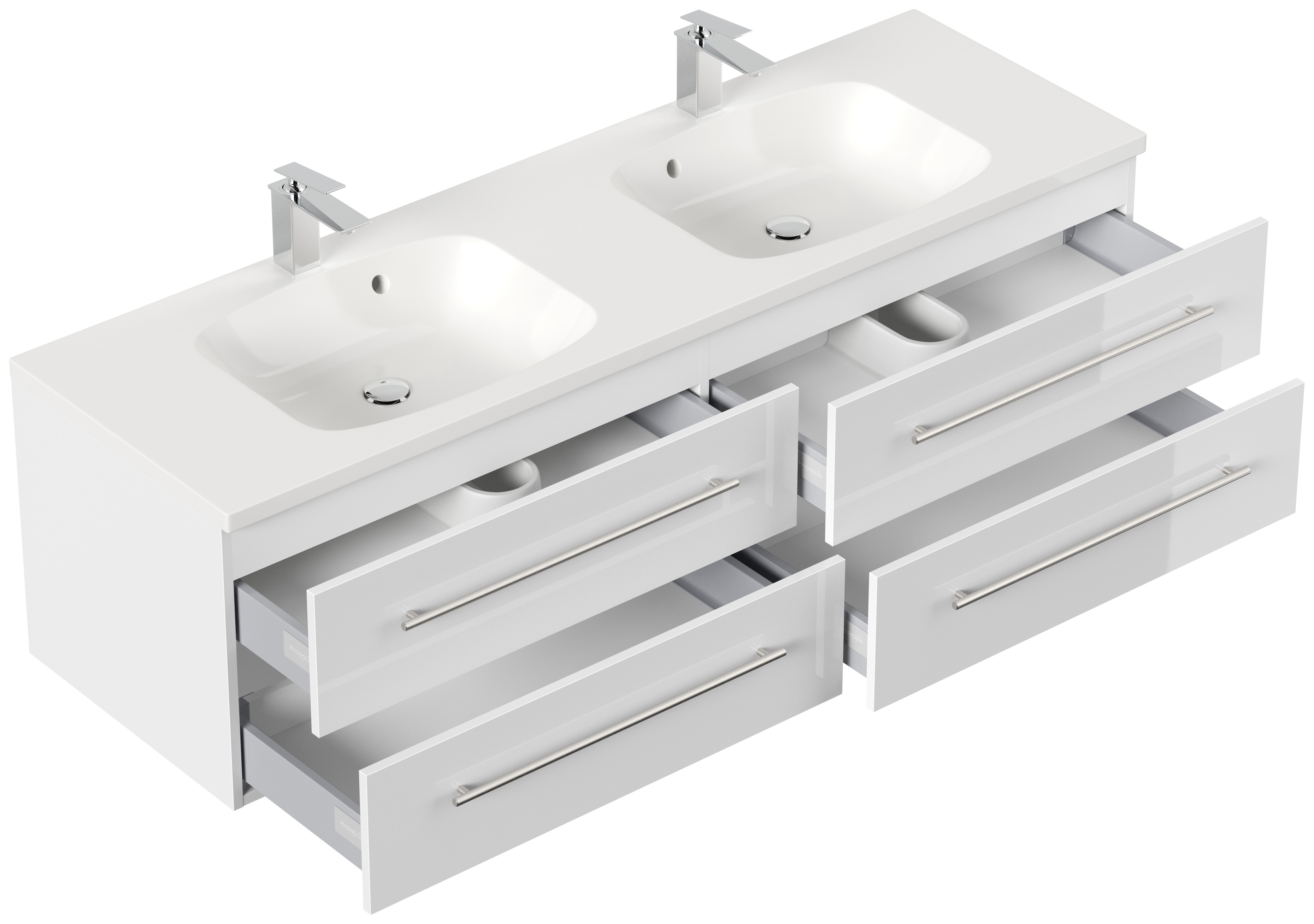 Badmöbel Colossos 160 SoftClose weiss hochglanz