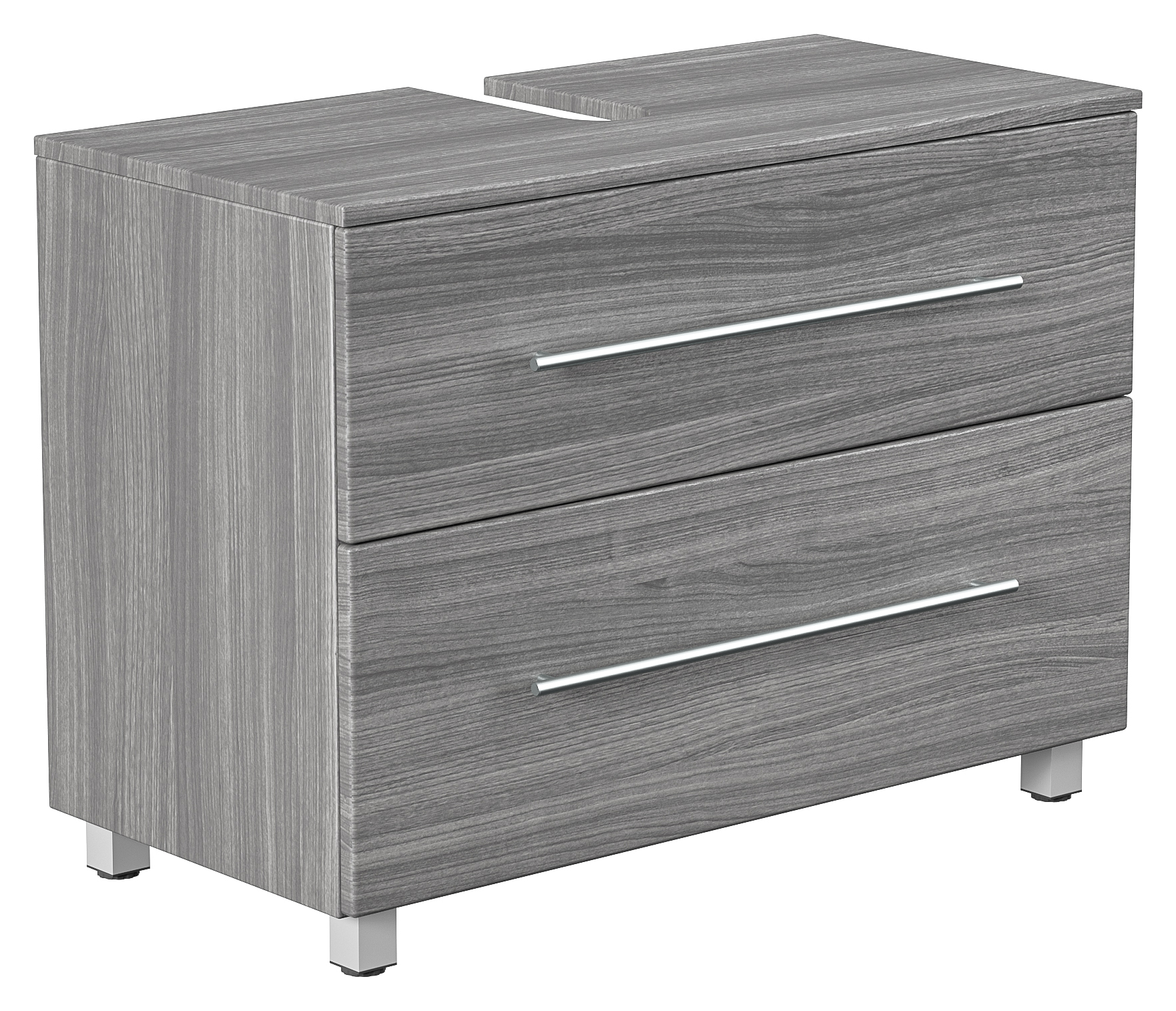 Universal Unterbau auf Standfüßen 85 cm SoftClose silbereiche