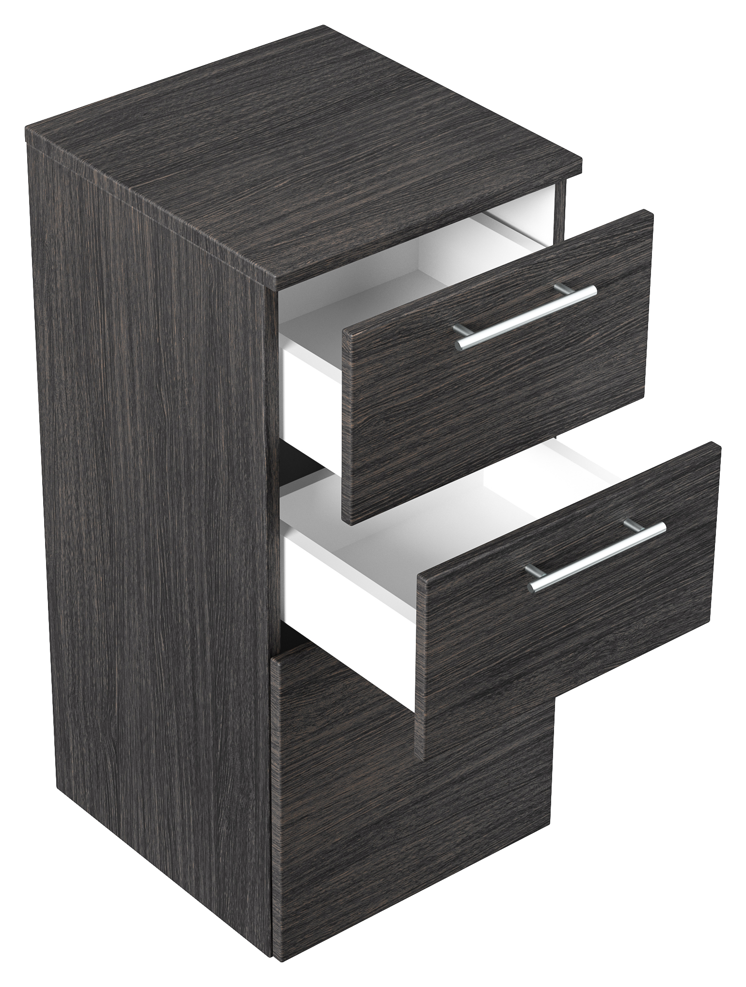 Midischrank 75cm Anthrazit gemasert