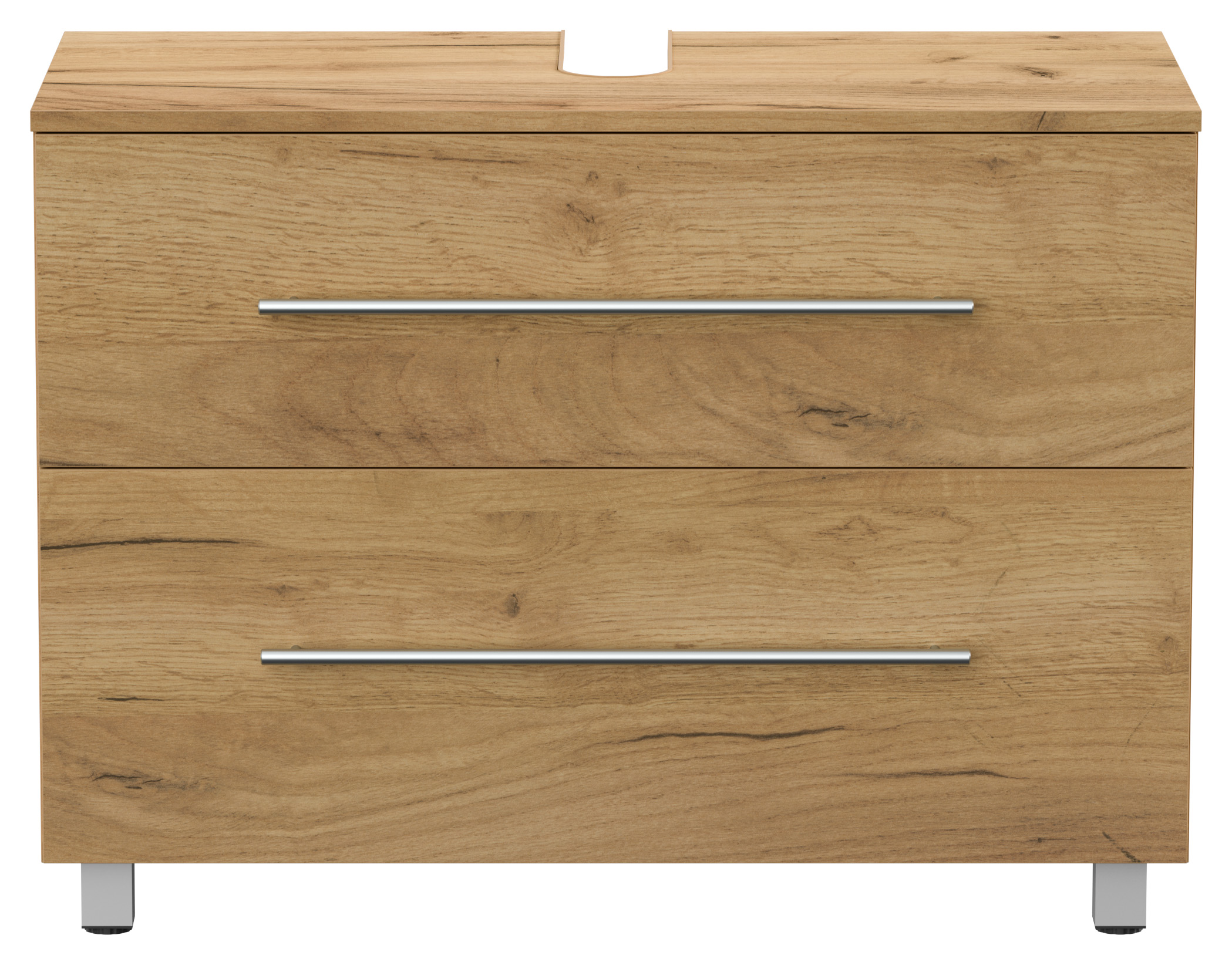 Universal Unterbau auf Standfüßen 85 cm SoftClose gold eiche