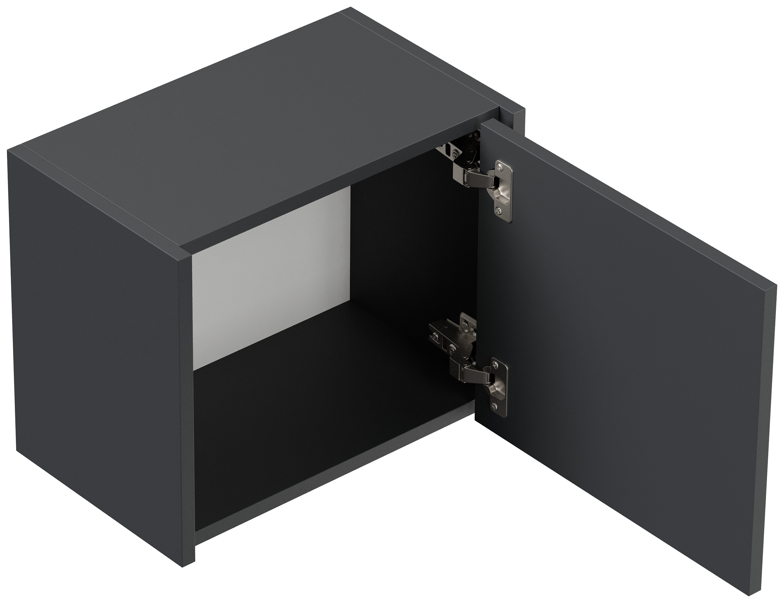 Doppel-Badmöbel Set Taifun 4tlg.120cm LED Spiegel 3er Boxen & Hochschrank Grafit