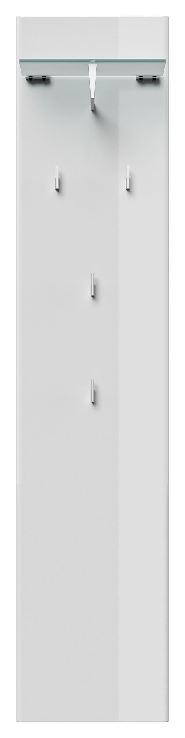 Garderobe Emotion 4 Haken & Hutablage 35x160 cm  Weiss Hgl