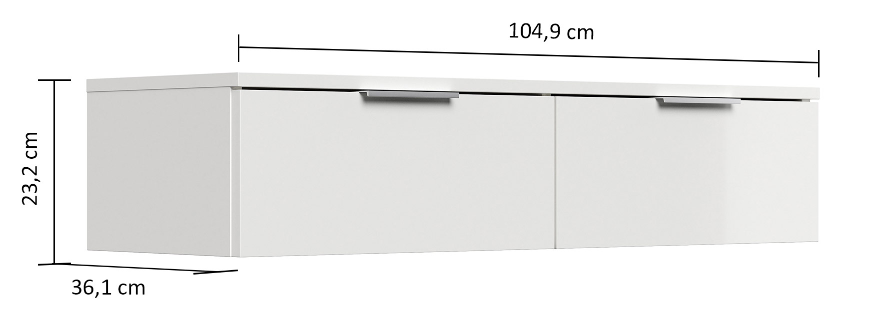 Hängekonsole Urban Slimline 2 Schubladen Softclose Redwood