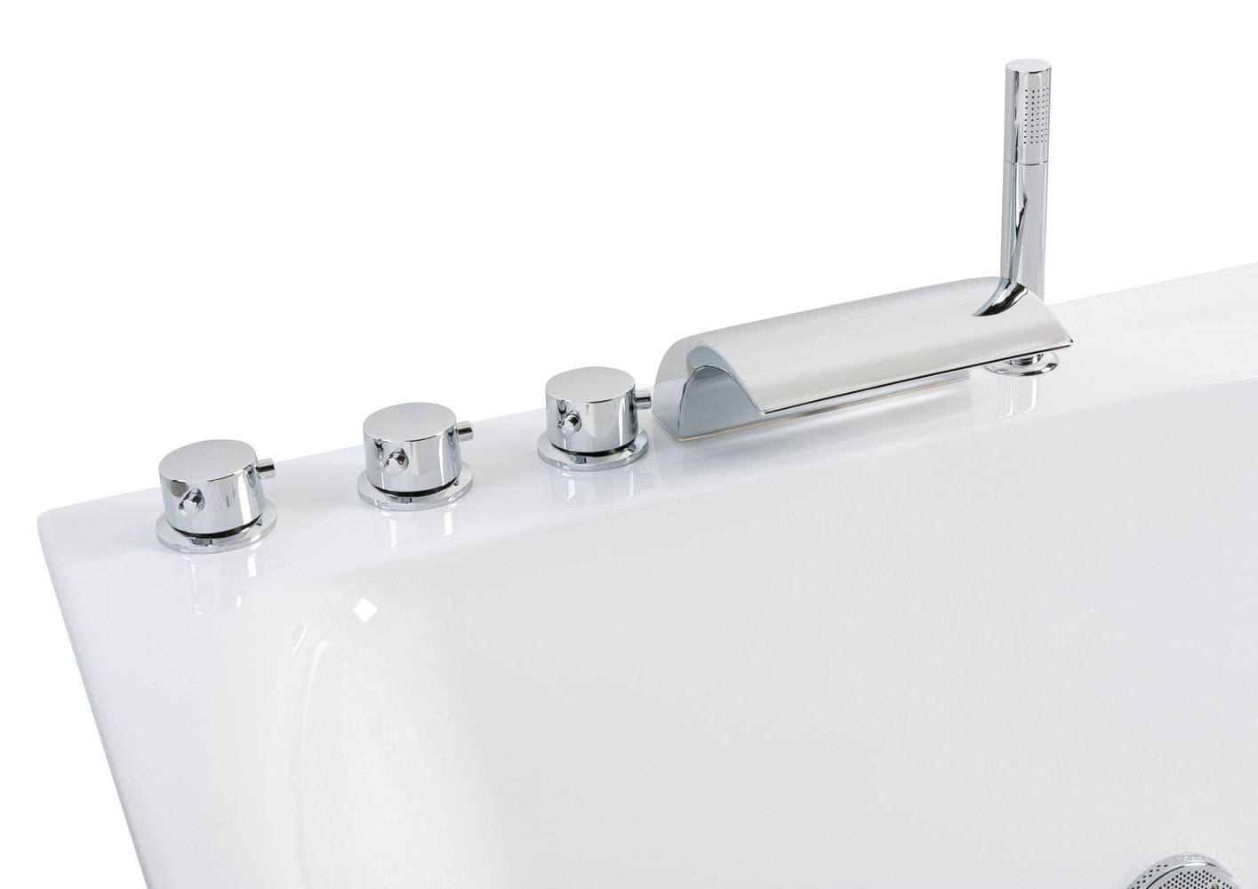 Rechteck Whirlpool Centauri 180x85 rechts Made in Germany 18 Düsen mit Armatur