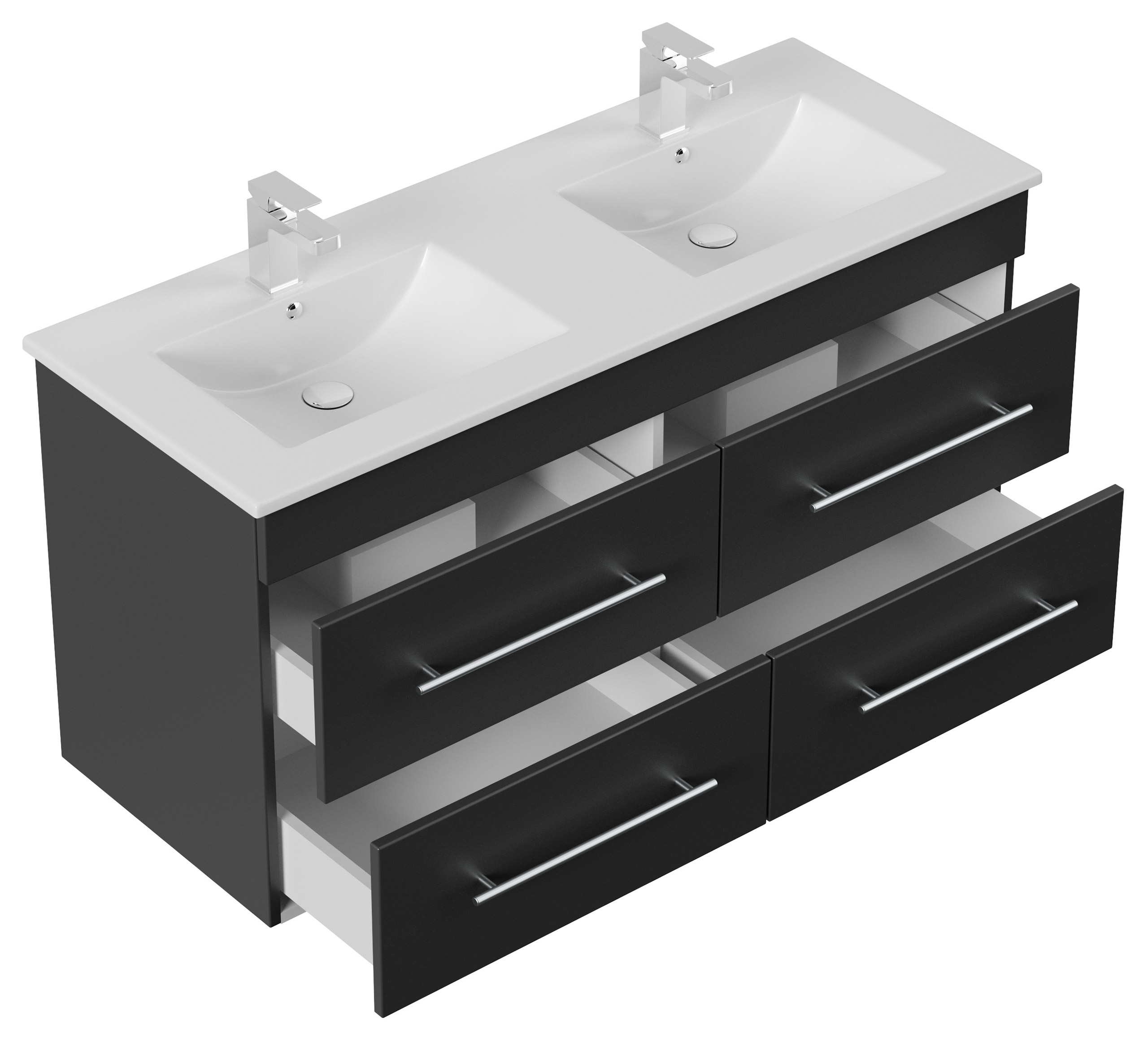 Badmöbel Helios SoftClose schwarz