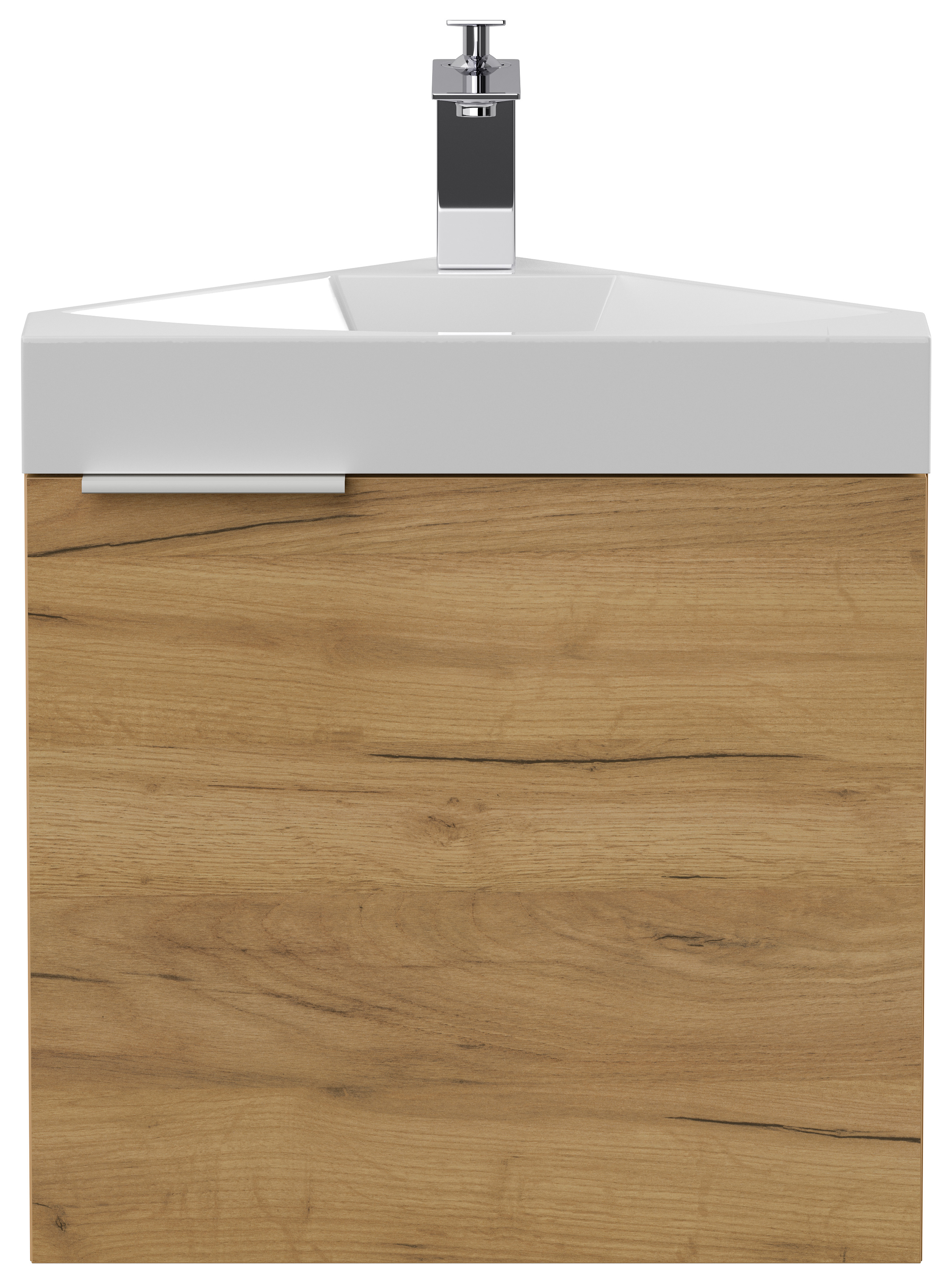 Gäste WC Eckbadmöbel Diamant Slimline Gästebad SoftClose eiche gold