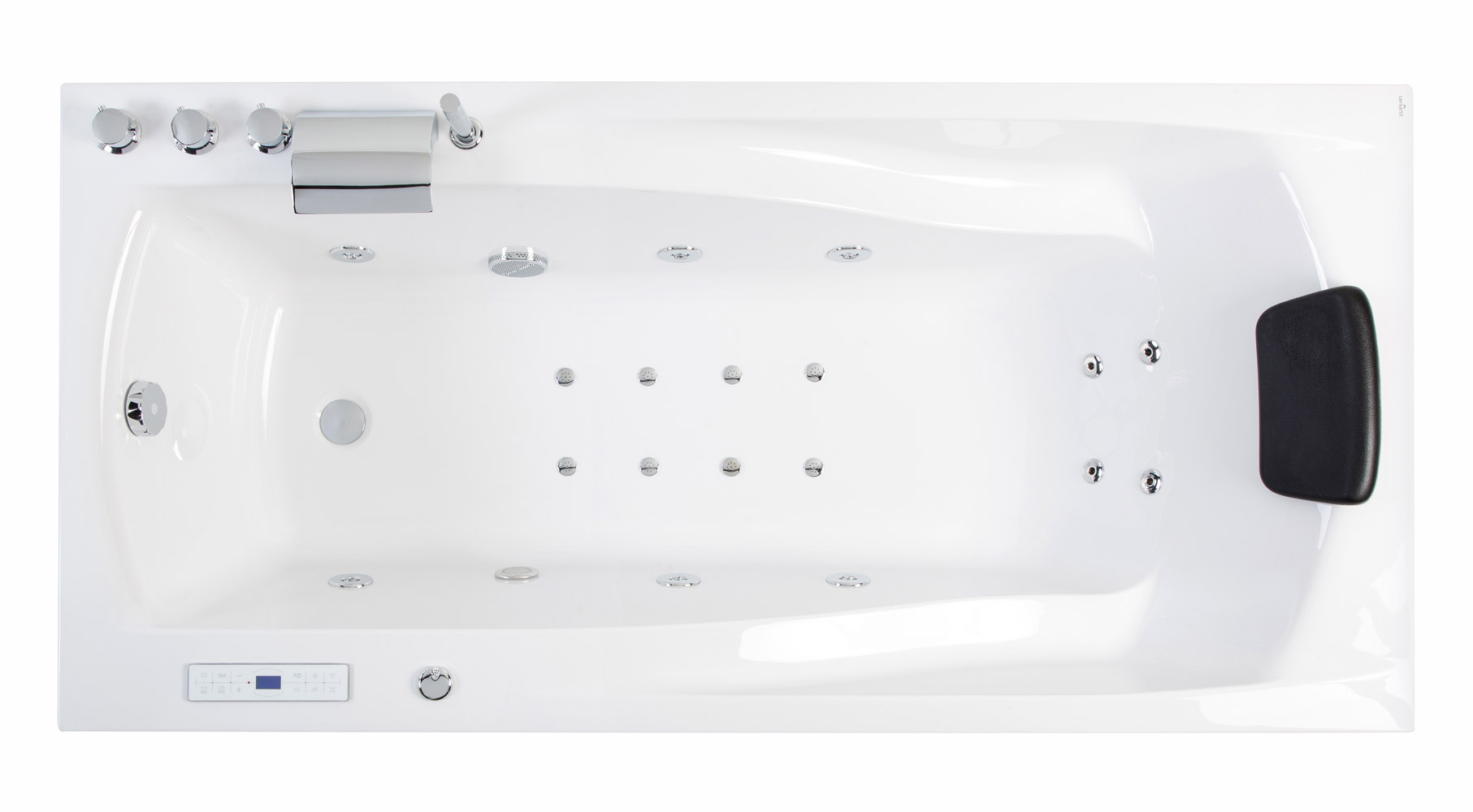 Rechteck Whirlpool Centauri 180x85 rechts Made in Germany 18 Düsen mit Armatur