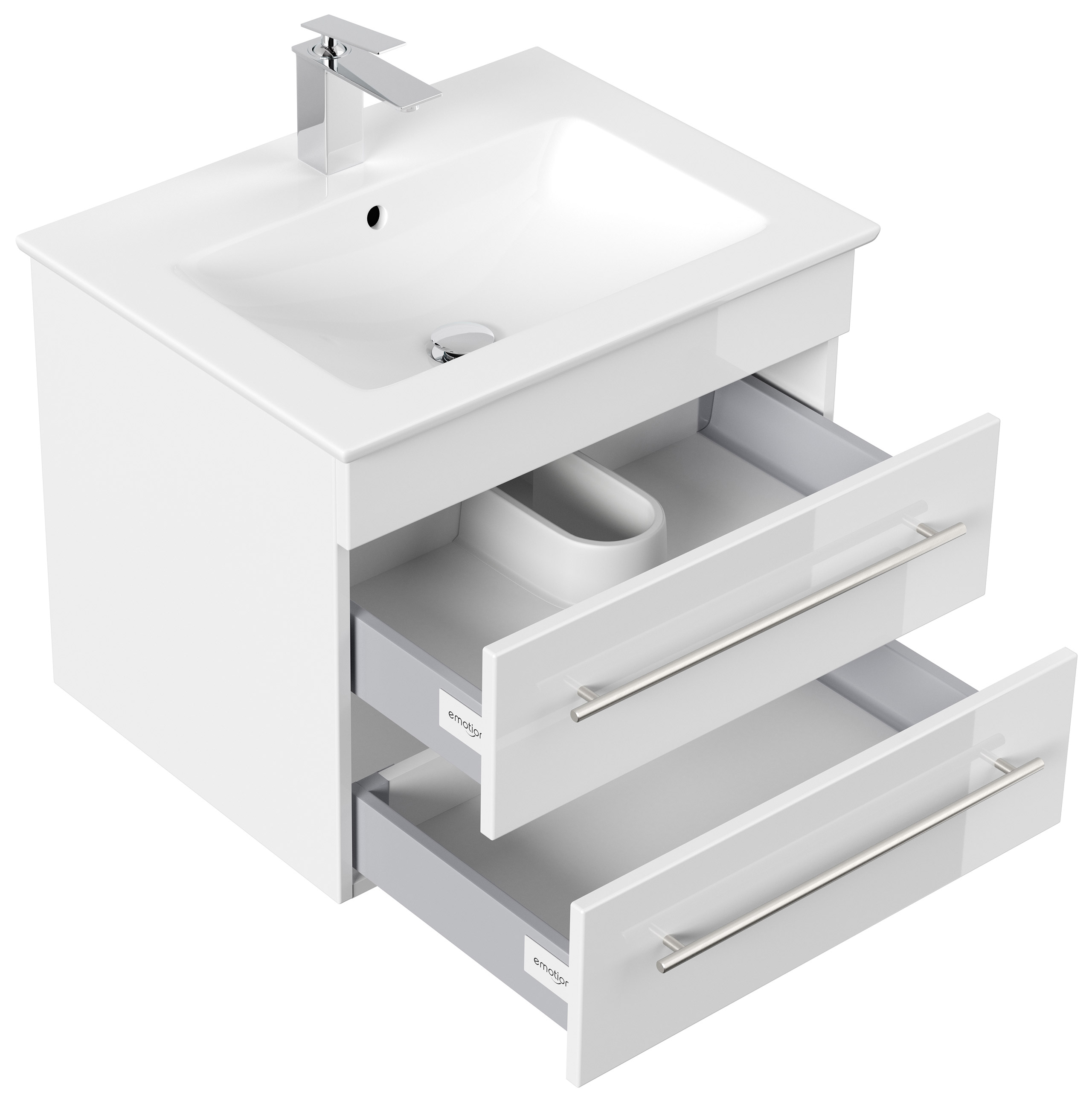 Badmöbel mit Villeroy & Boch Venticello Waschbecken 65 cm weiss hochglanz