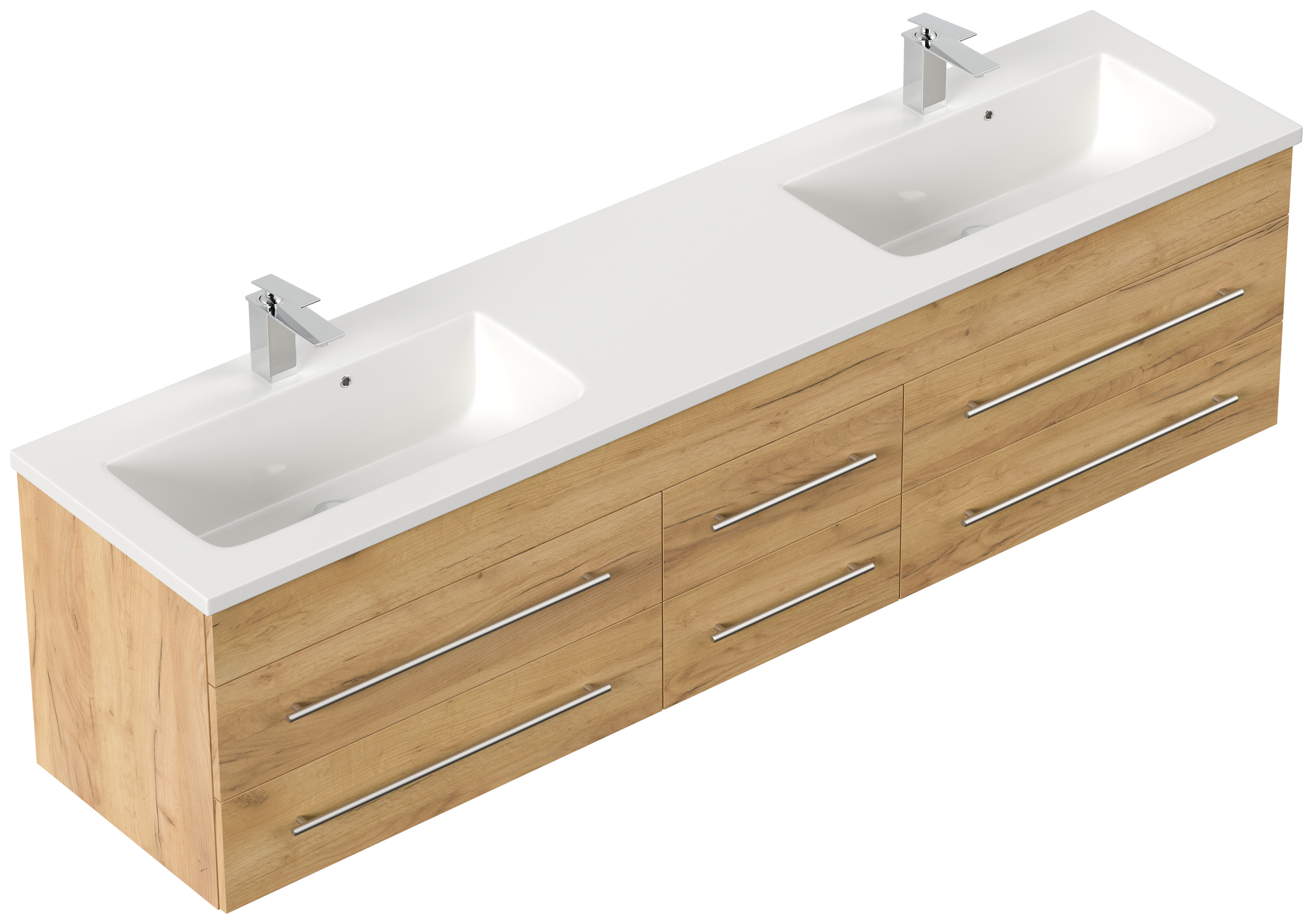 Badmöbel Colossos 200 SoftClose eiche gold