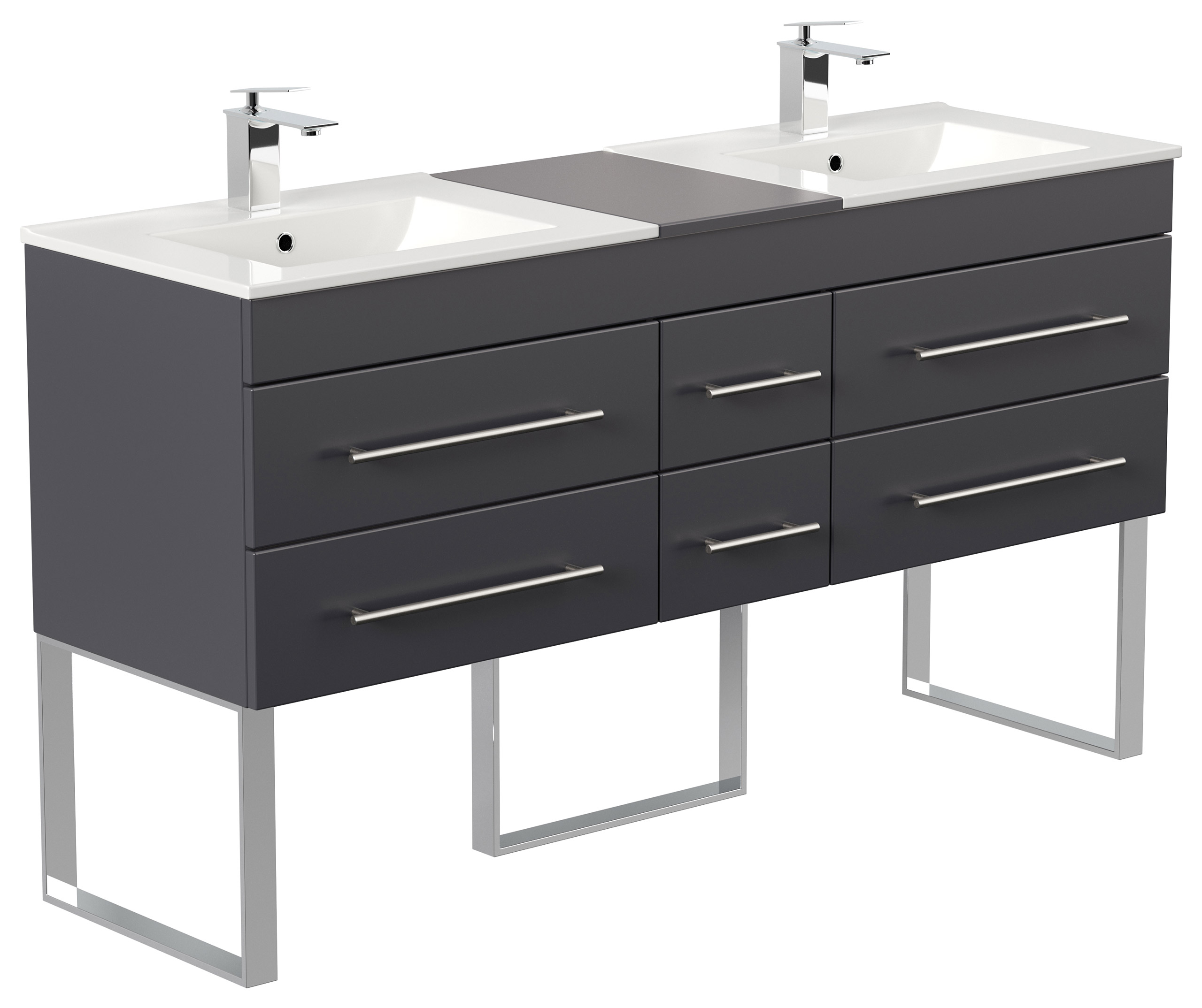 Stand Badmöbel Roma XL SoftClose anthrazit