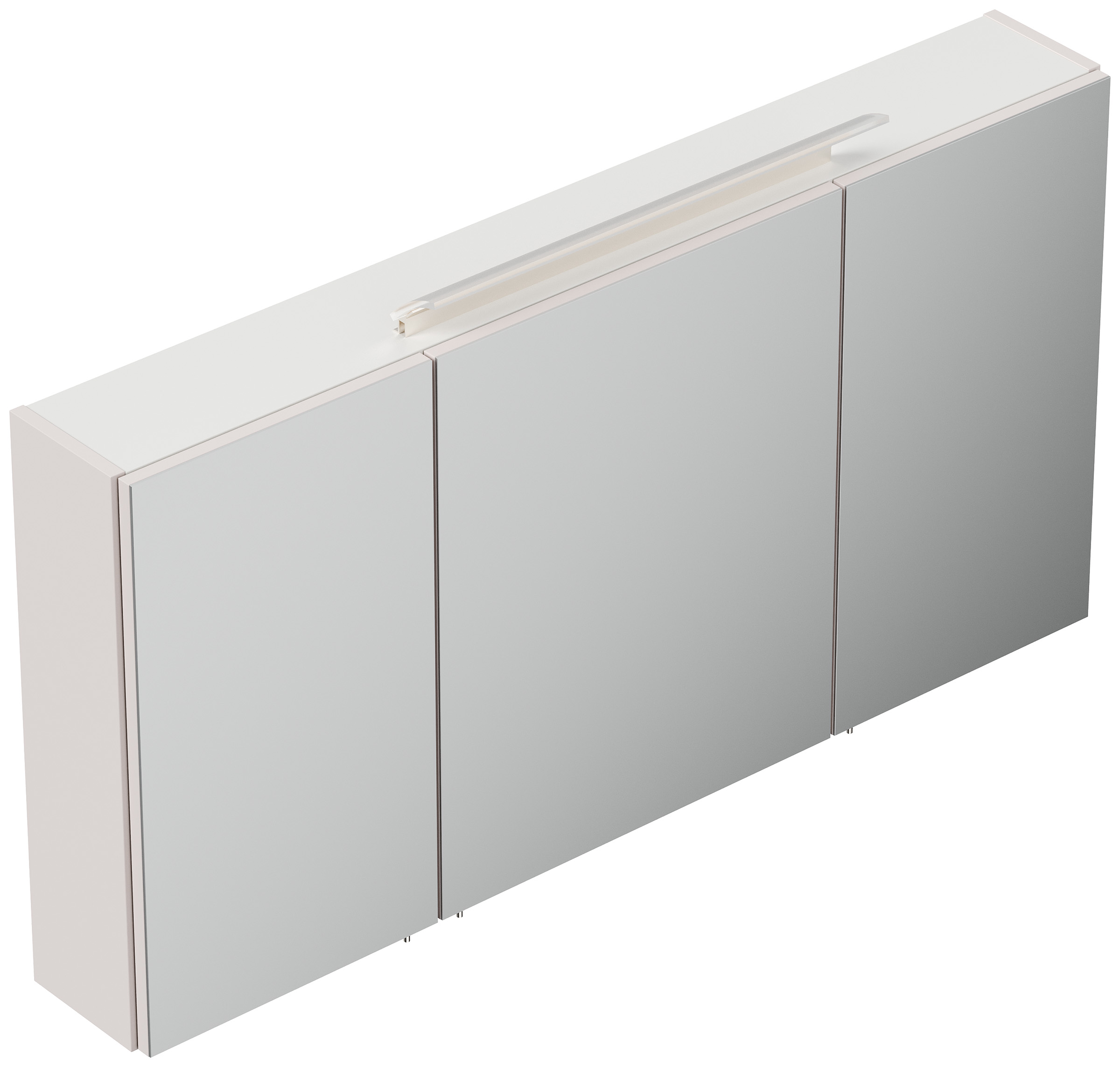 Spiegelschrank 120cm inkl. Design LED-Lampe und Glasböden eiche gold