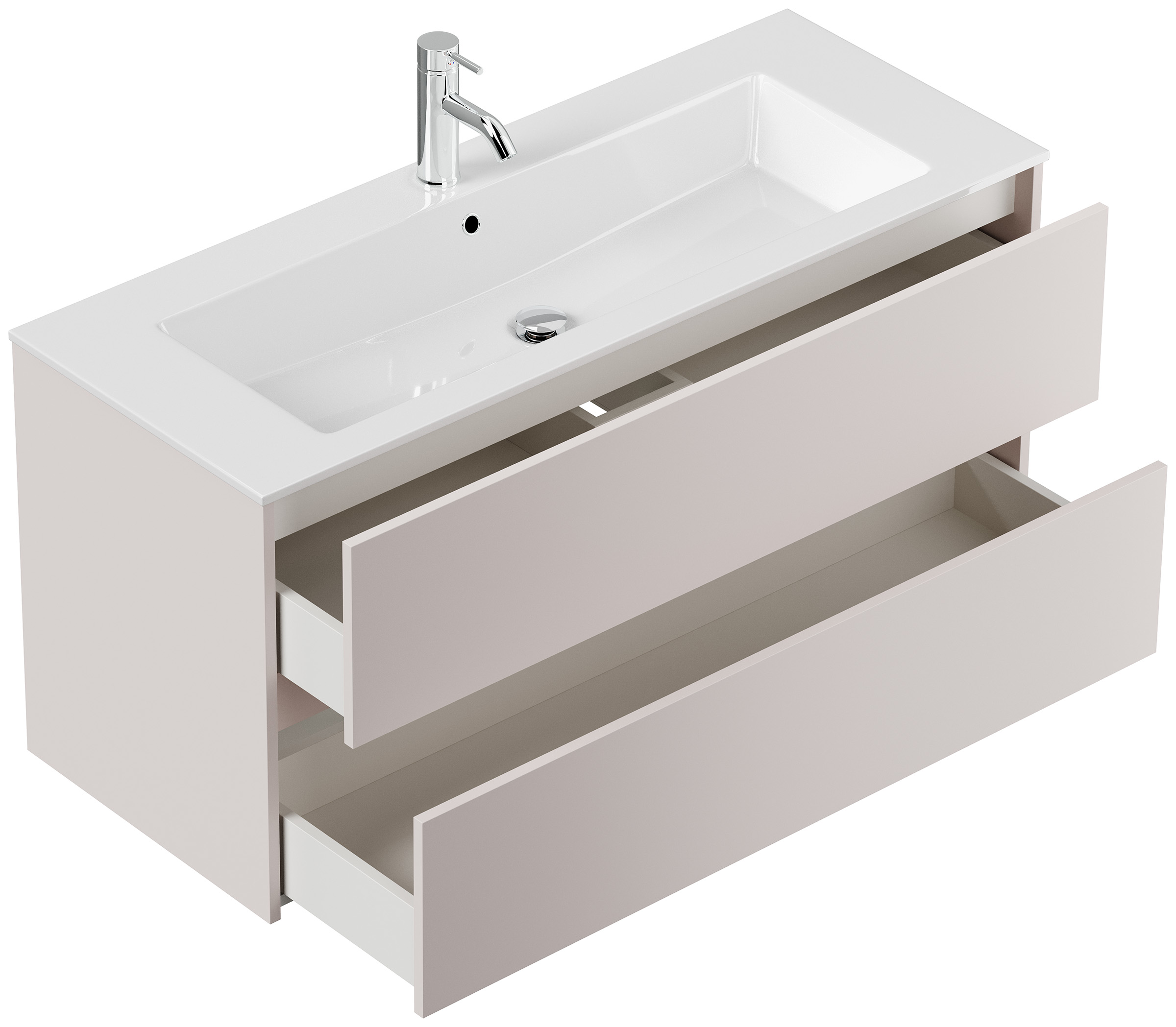 Badmöbel Taifun mit Waschtisch 120 cm 2 Greifraum SoftClose Auszüge eiche gold