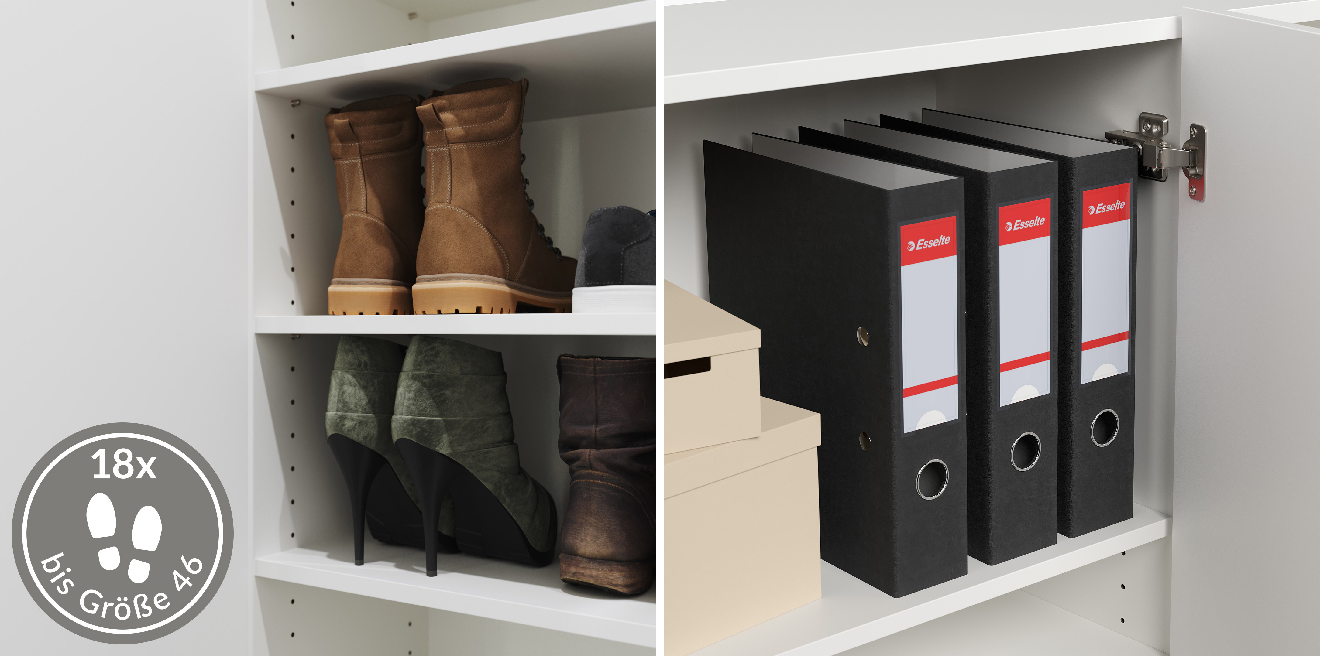Sideboard Schuhschrank Alius-L 3 Türen Grafit hochglanz