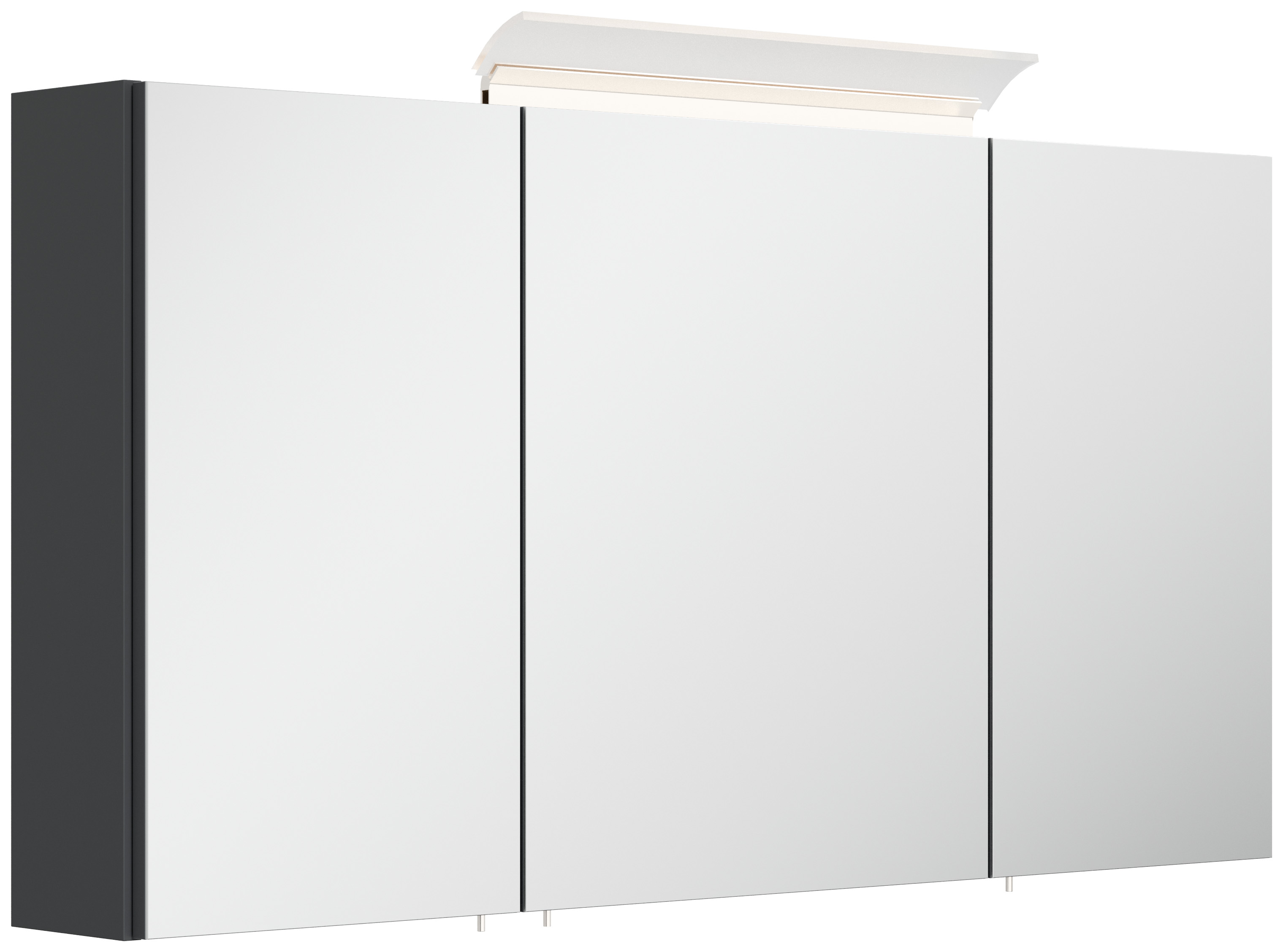 Badmöbel Set Taifun 3tlg. 100 cm mit Spiegelschrank & Hochschrank Grafit