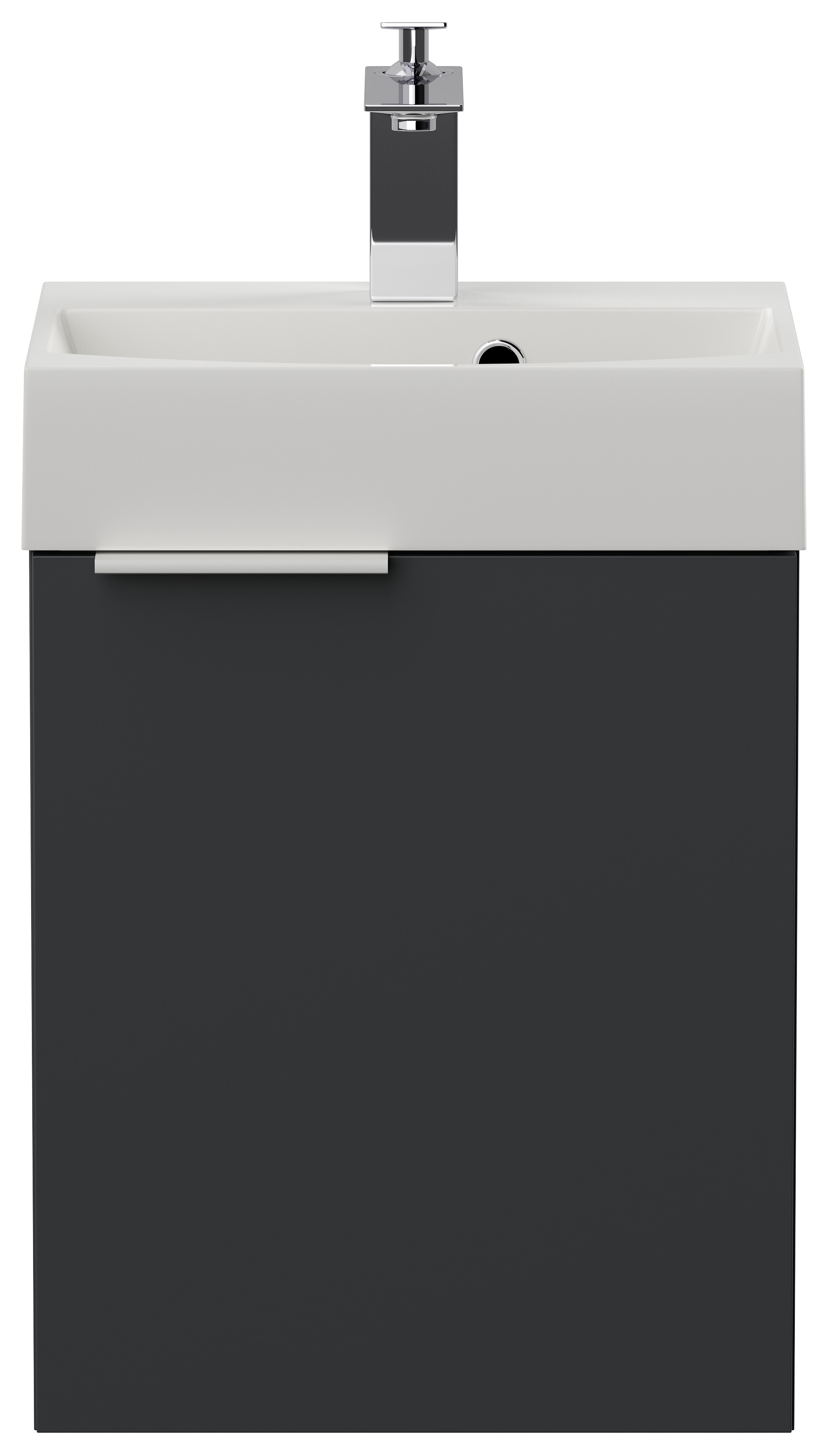 Gäste WC Badmöbel Kubus Slimline 40cm SoftClose grafit