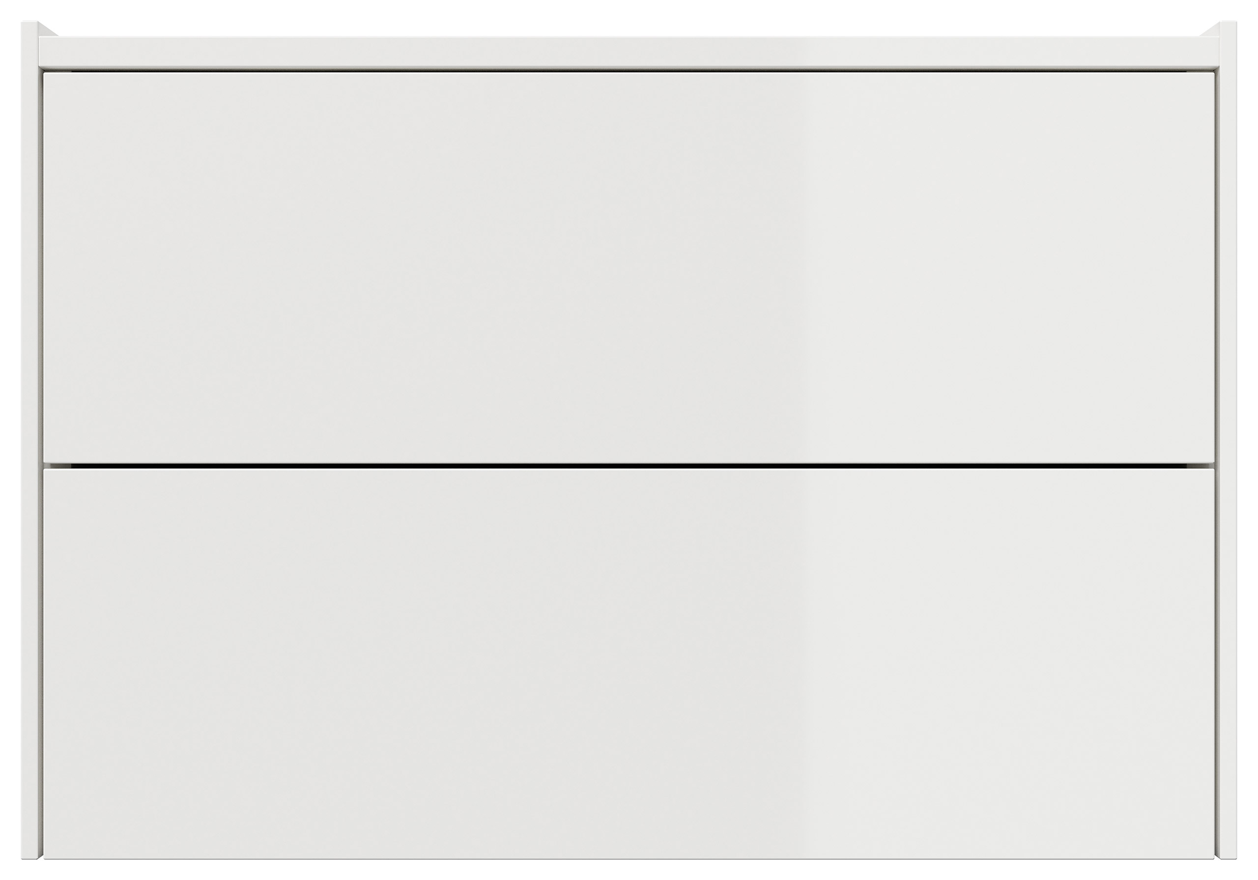 Design Nachttisch Kommode Somnia XL 70cm, 2 Pushauszüge lackiert Weiß Hgl