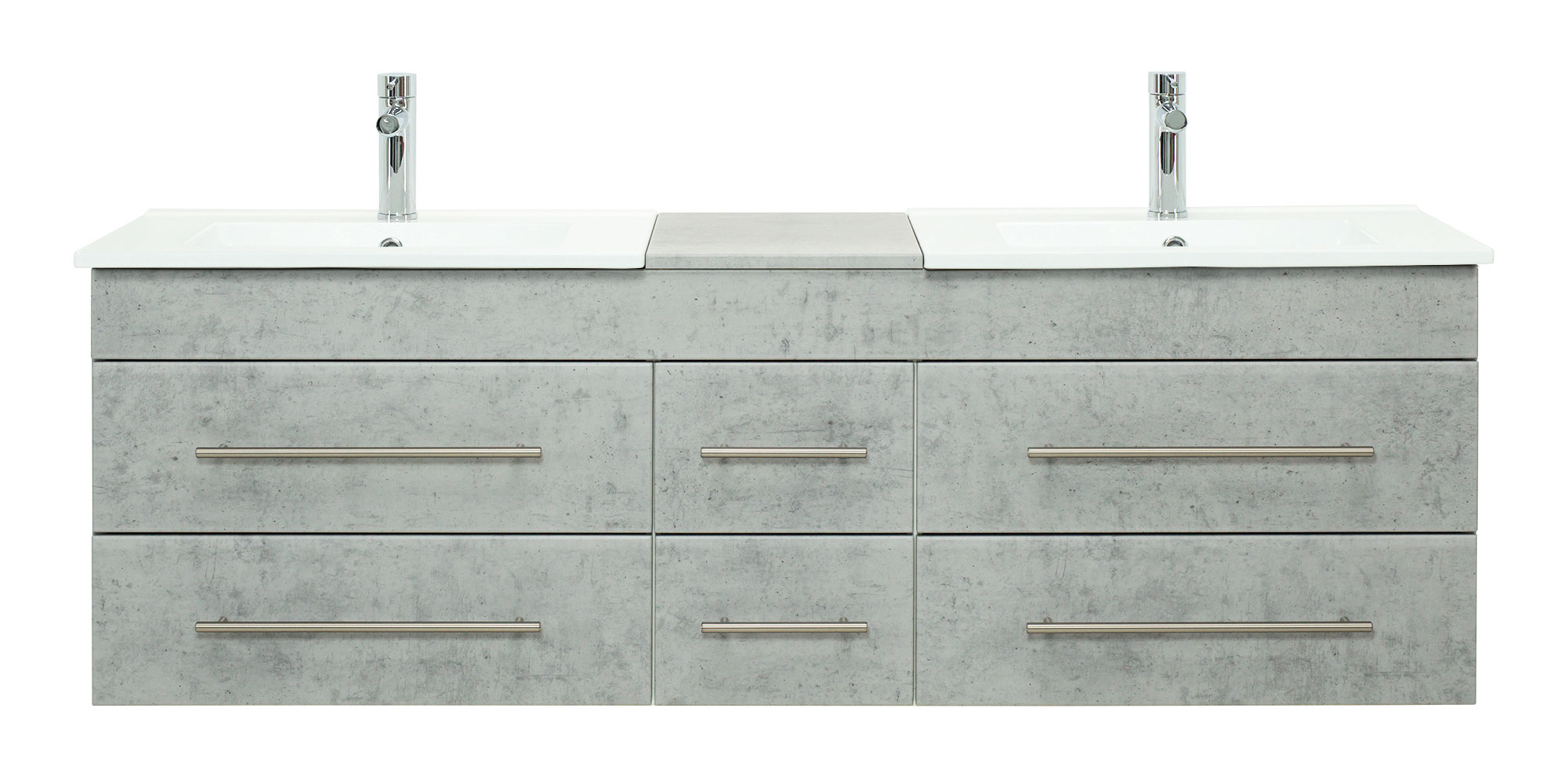 Badmöbel Milano XL 172cm Doppel- Waschtisch SoftClose beton
