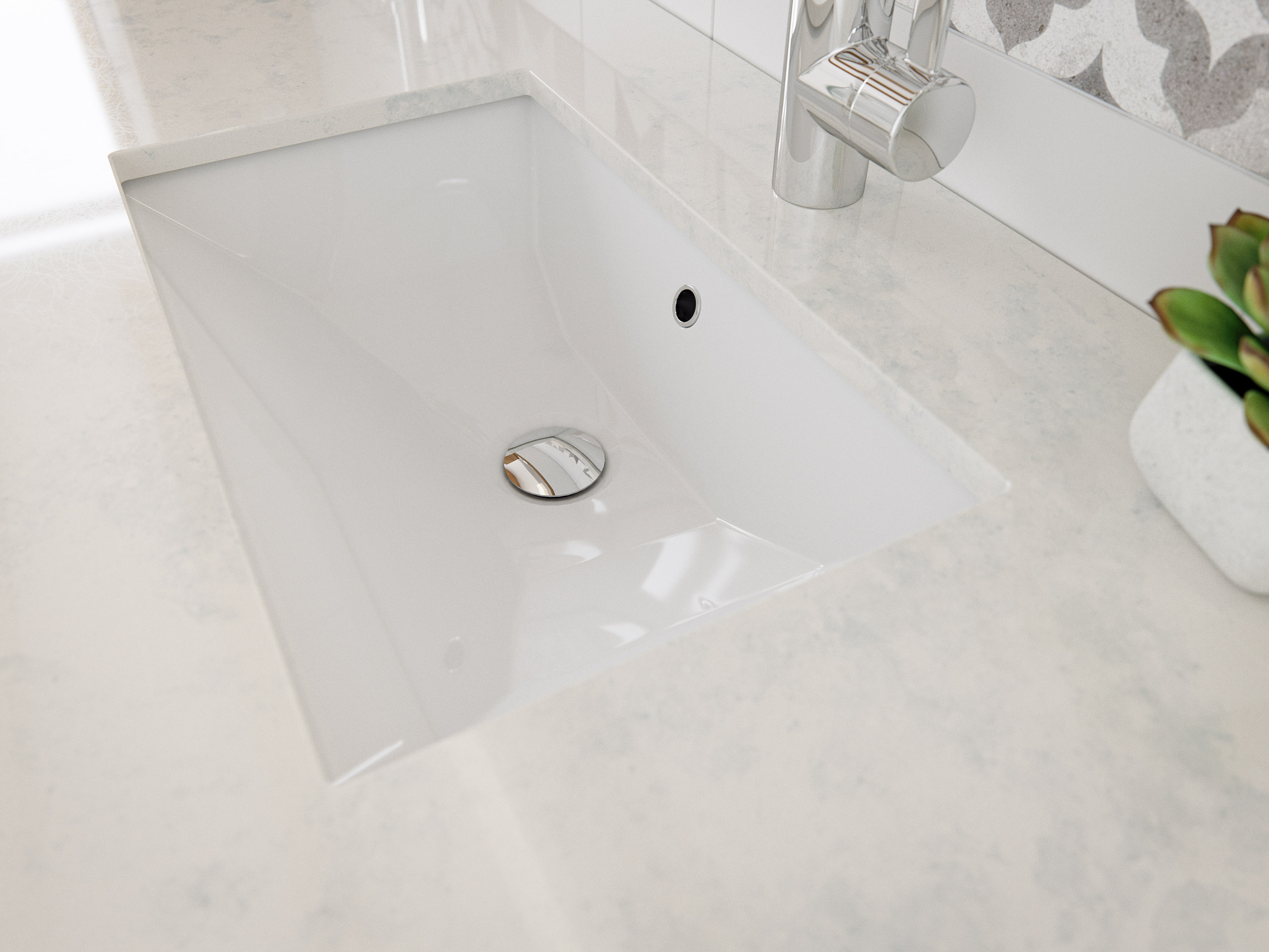 Badmöbel Eton 800 Quarz Carrara SoftClose weiss hochglanz