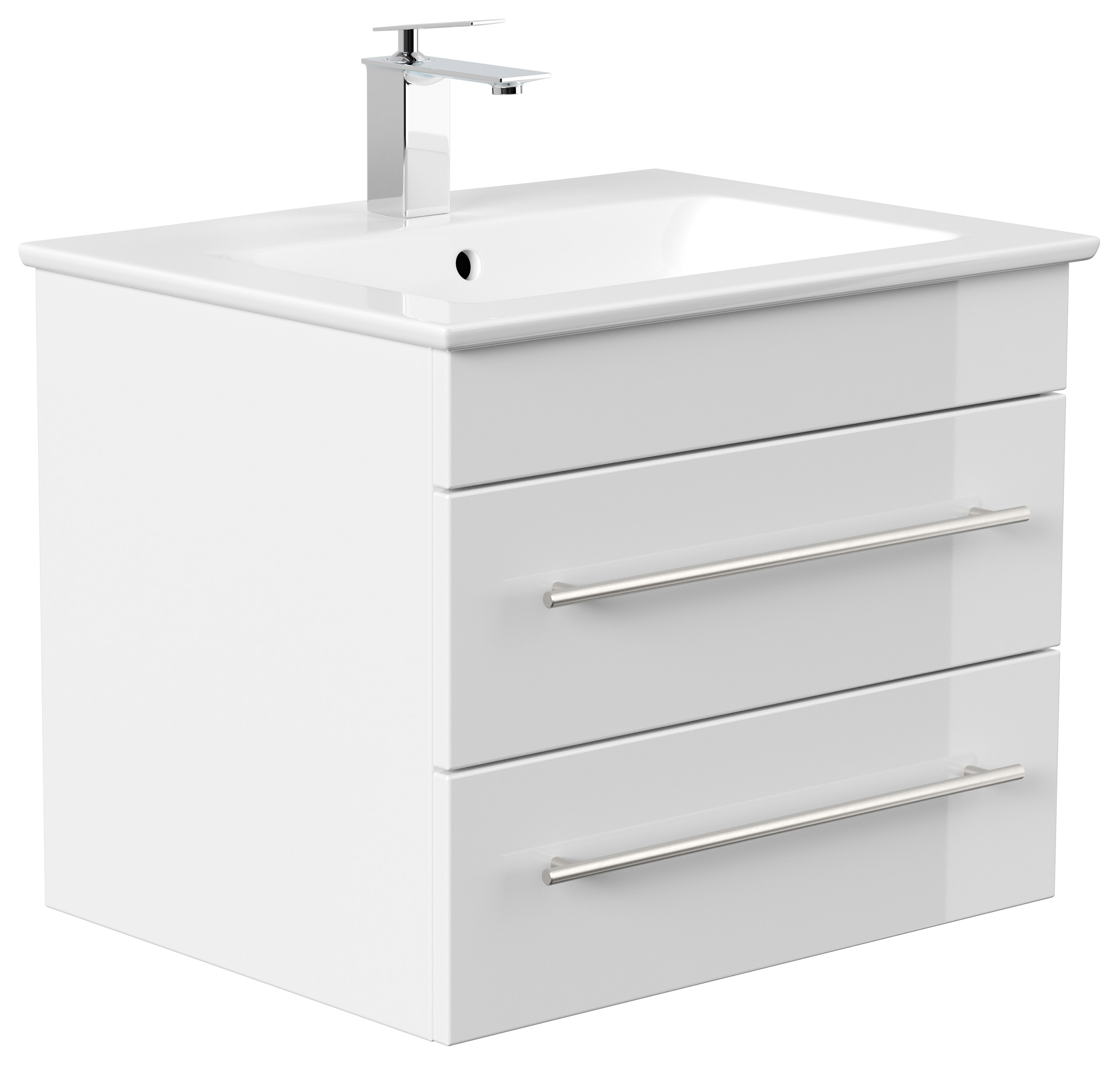 Badmöbel mit Villeroy & Boch Venticello Waschbecken 65 cm weiss hochglanz