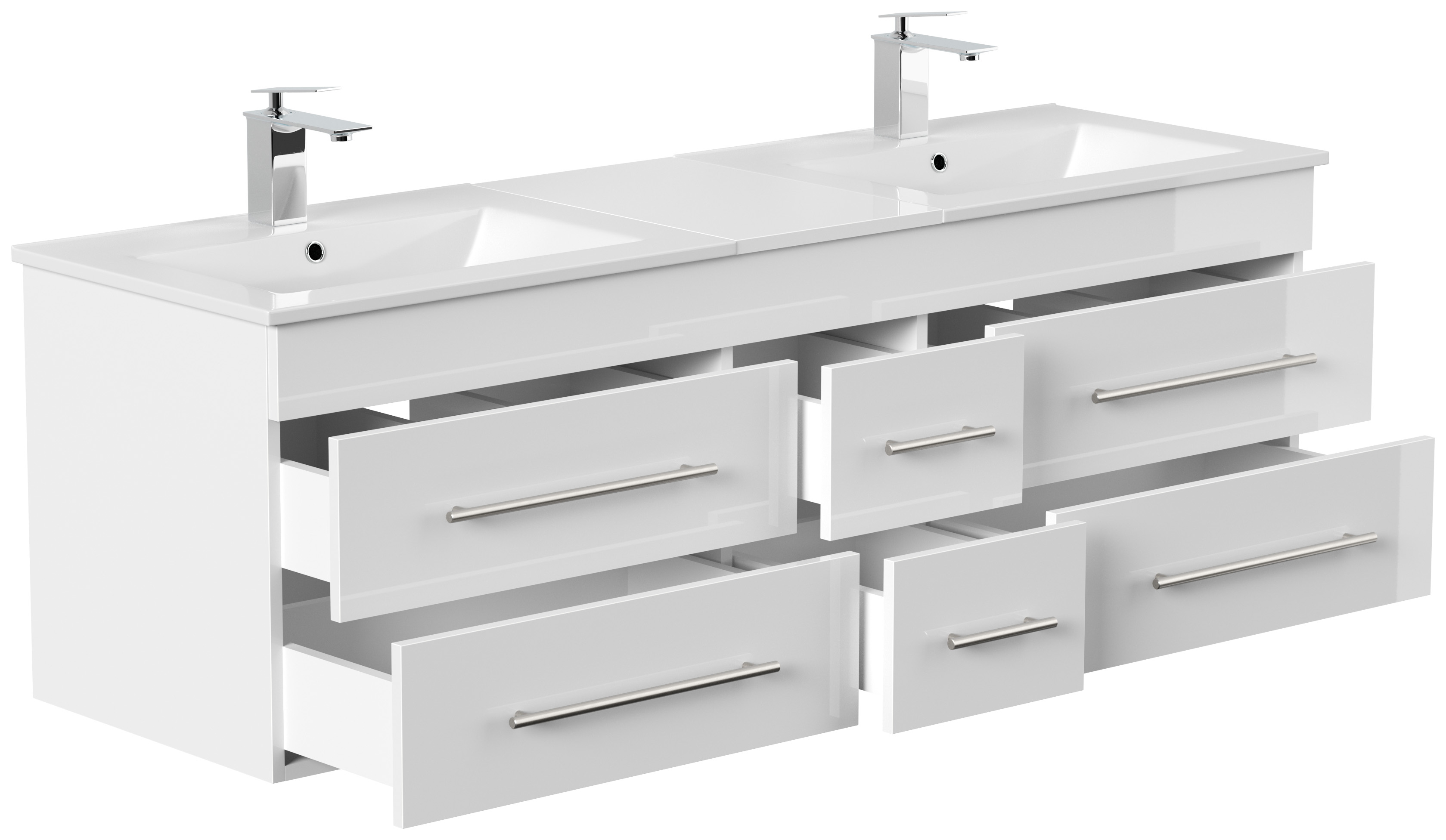 Badmöbel Roma XL SoftClose weiss hochglanz
