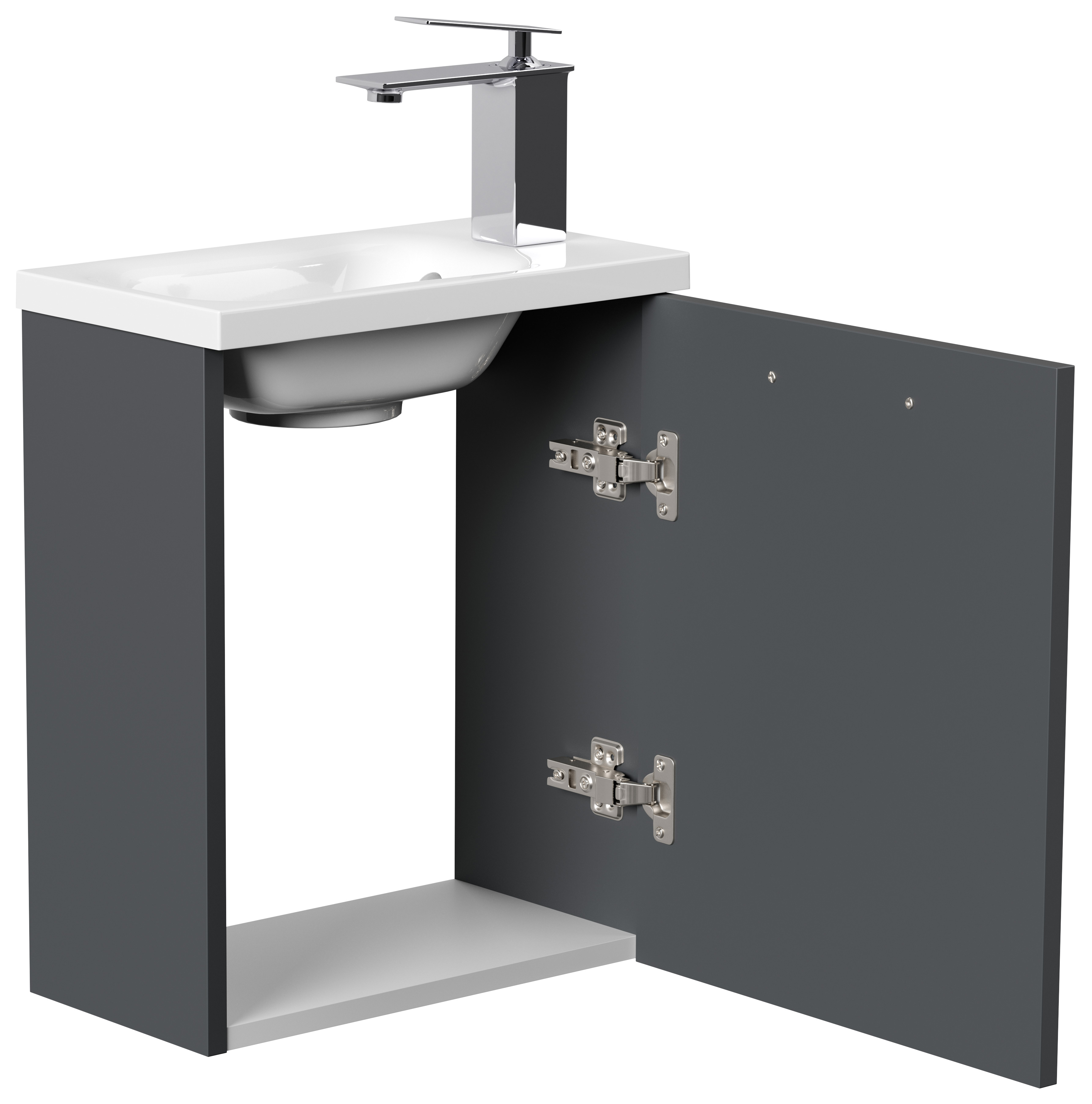Gäste WC Badmöbel Pico Slimline 40cm SoftClose grafit