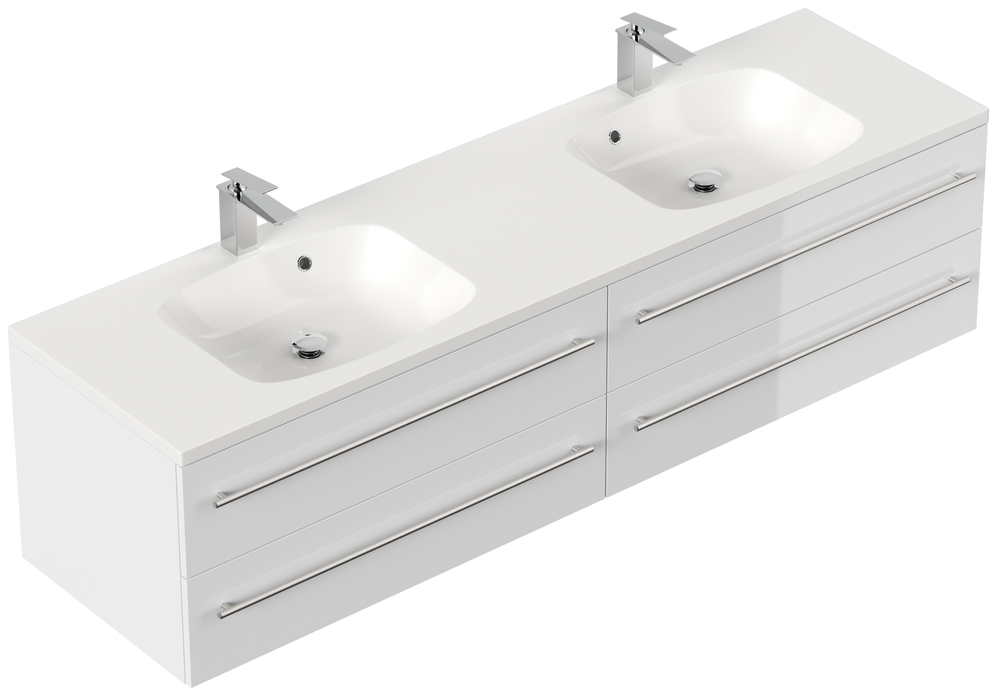 Badmöbel Colossos 180 SoftClose weiss hochglanz