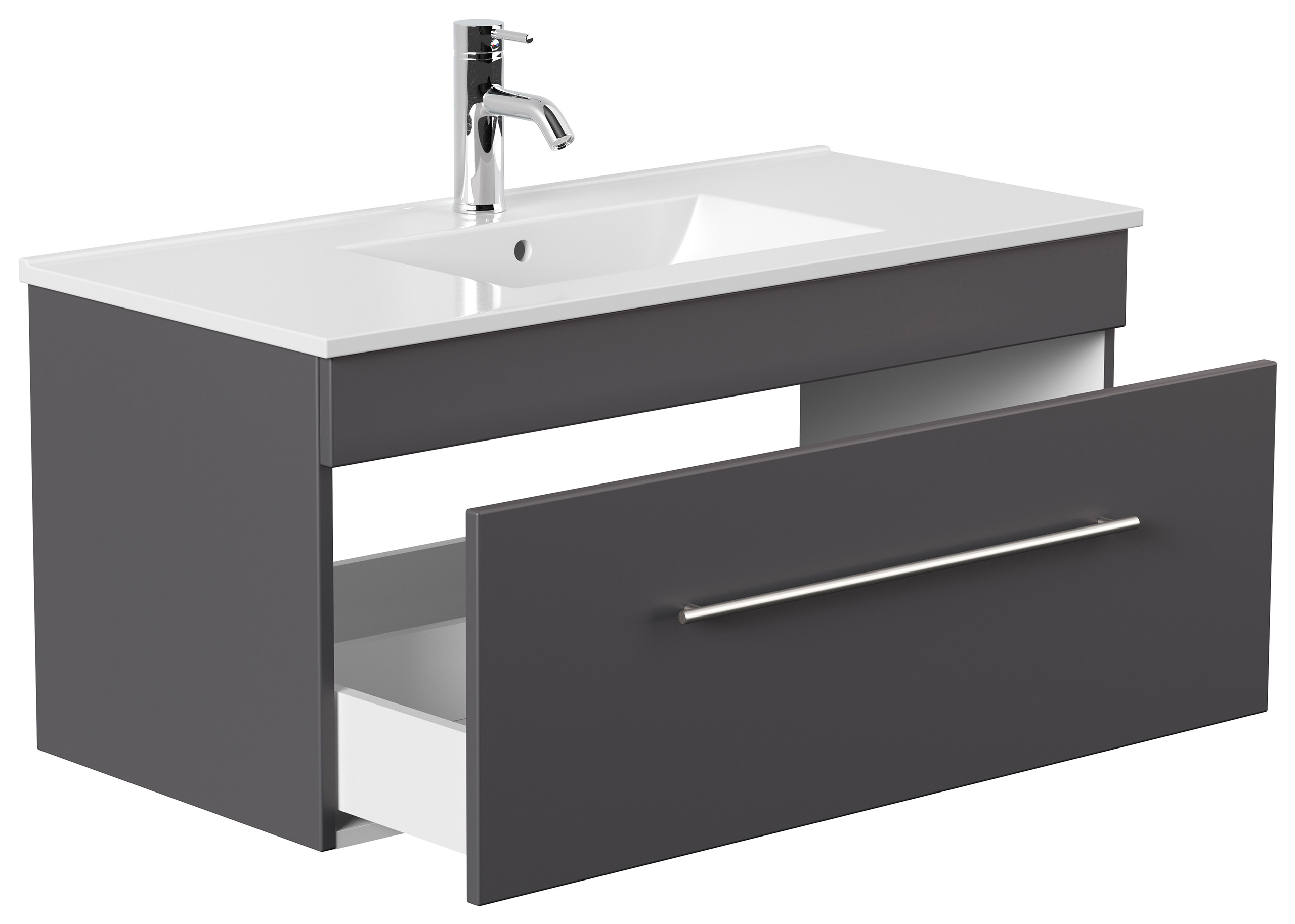 Badmöbel Linea 100cm SoftClose anthrazit