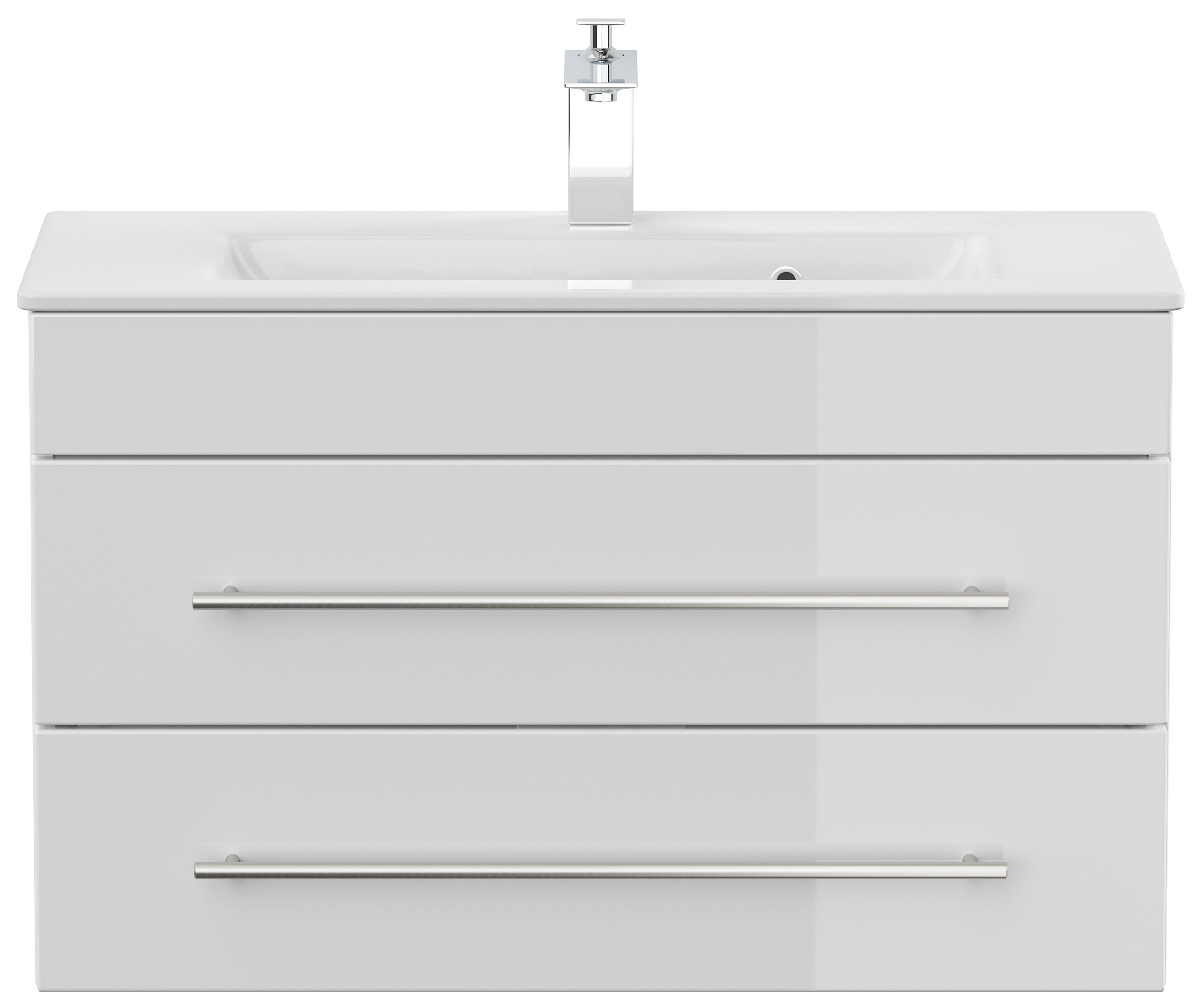Badmöbel Mars 800 SlimLine SoftClose weiss hochglanz Badmöbel Mars 800 SlimLine SoftClose weiss hochglanz