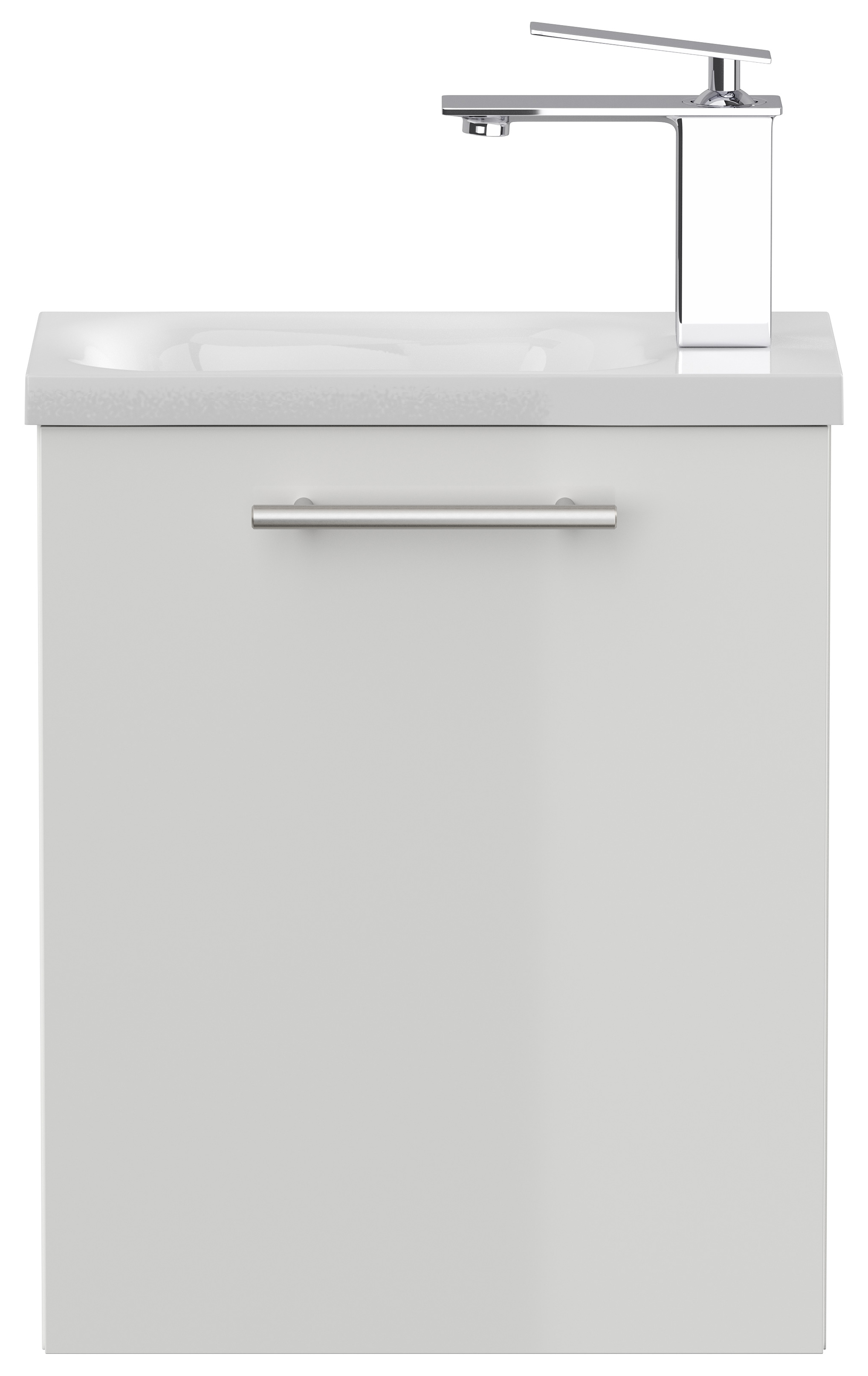 Gäste WC Badmöbel Pico Slimline 40cm SoftClose weiß hochglanz