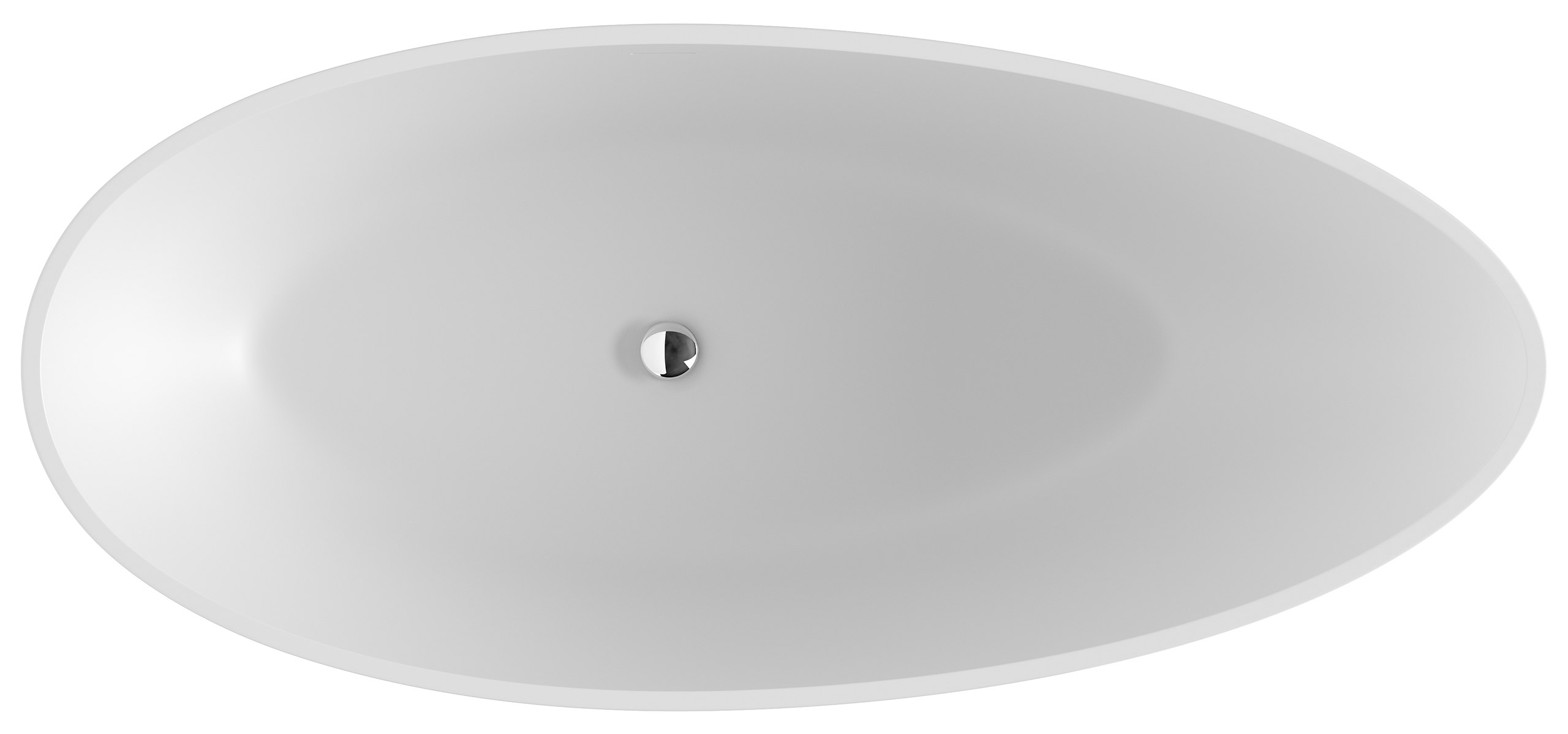 Freistehende Badewanne Iconic 190 Solid Stone Weiß matt