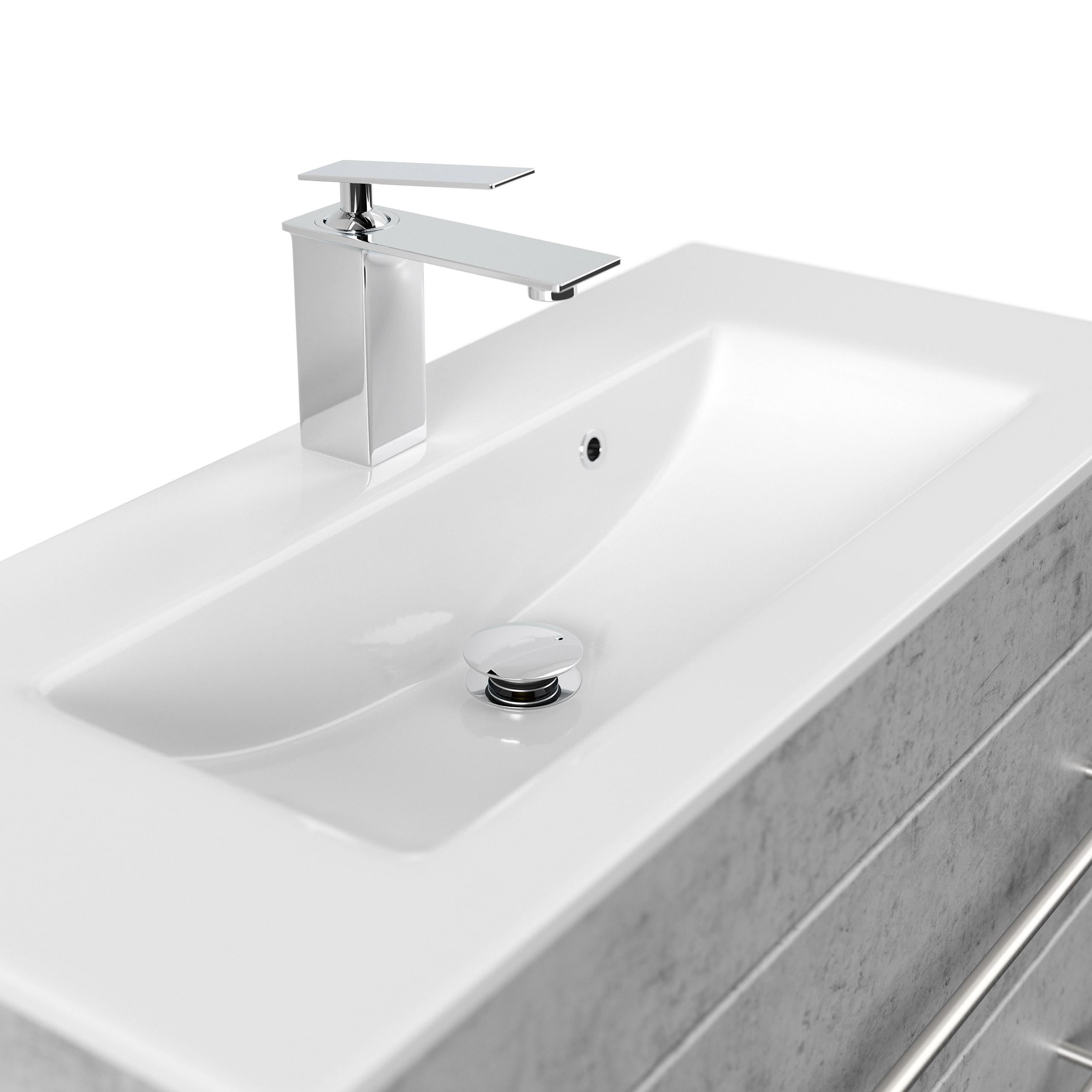 Badmöbel Mars 800 SlimLine SoftClose beton Badmöbel Mars 800 SlimLine SoftClose beton