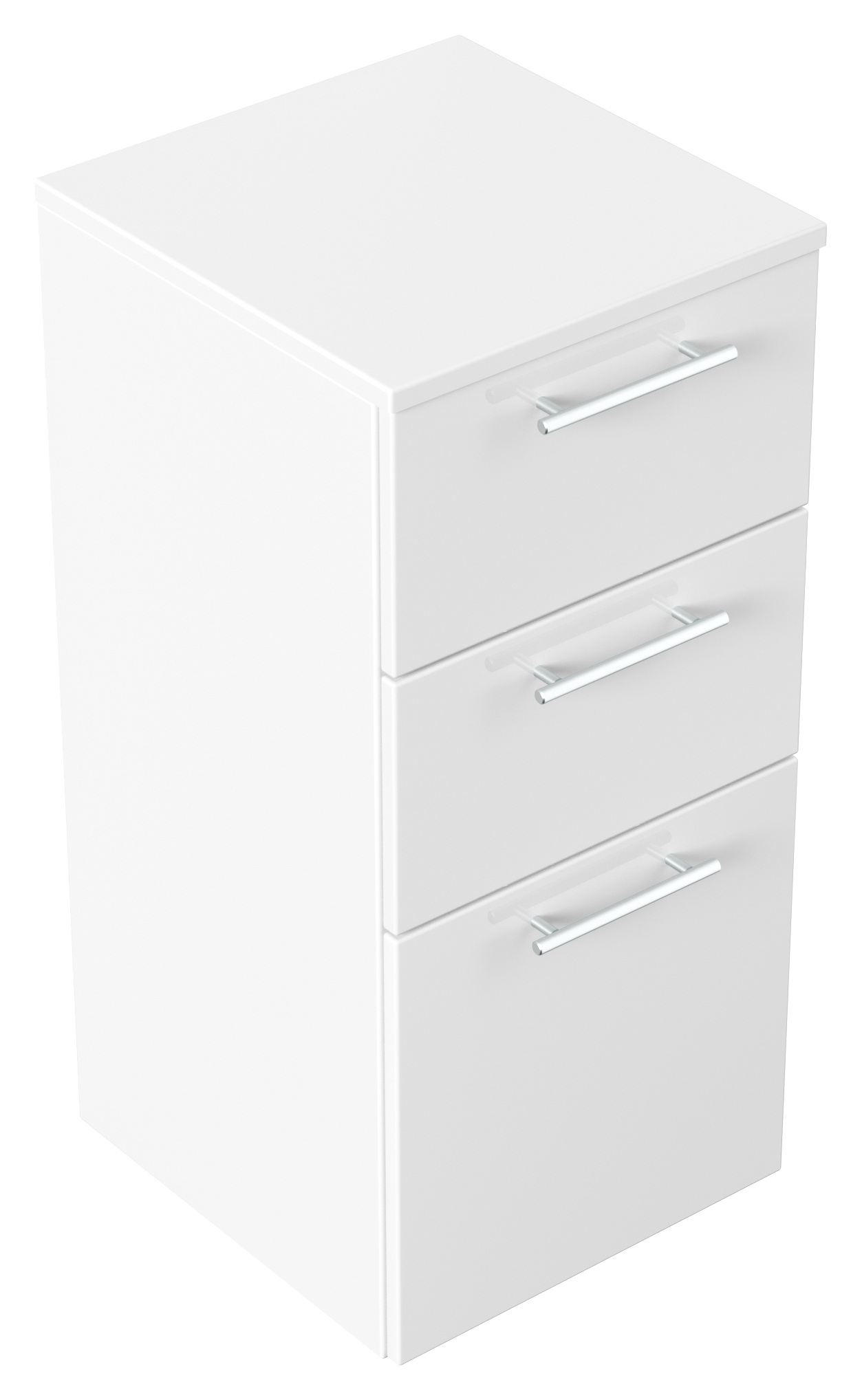 Midischrank 75 cm weiss hochglanz