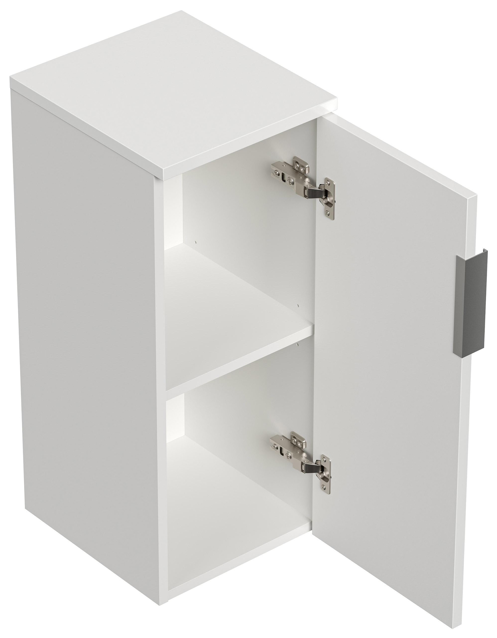 Badmöbel-Set Slimline Vega 4tlg Spiegel & Midischränke weiss hgl/weiss matt