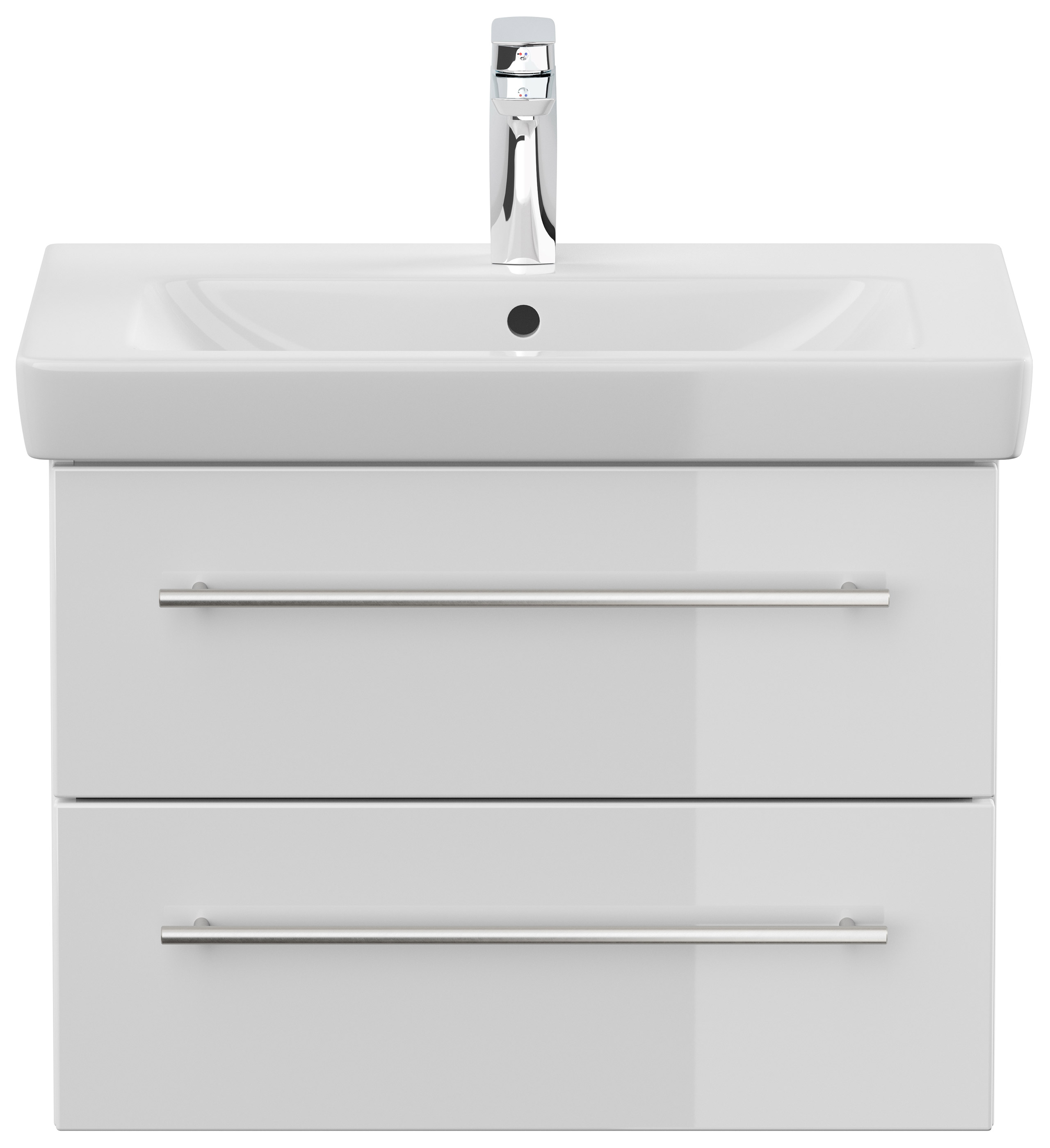 Badmöbel mit Villeroy & Boch Subway 2.0 Waschbecken 65 cm weiss hochglanz