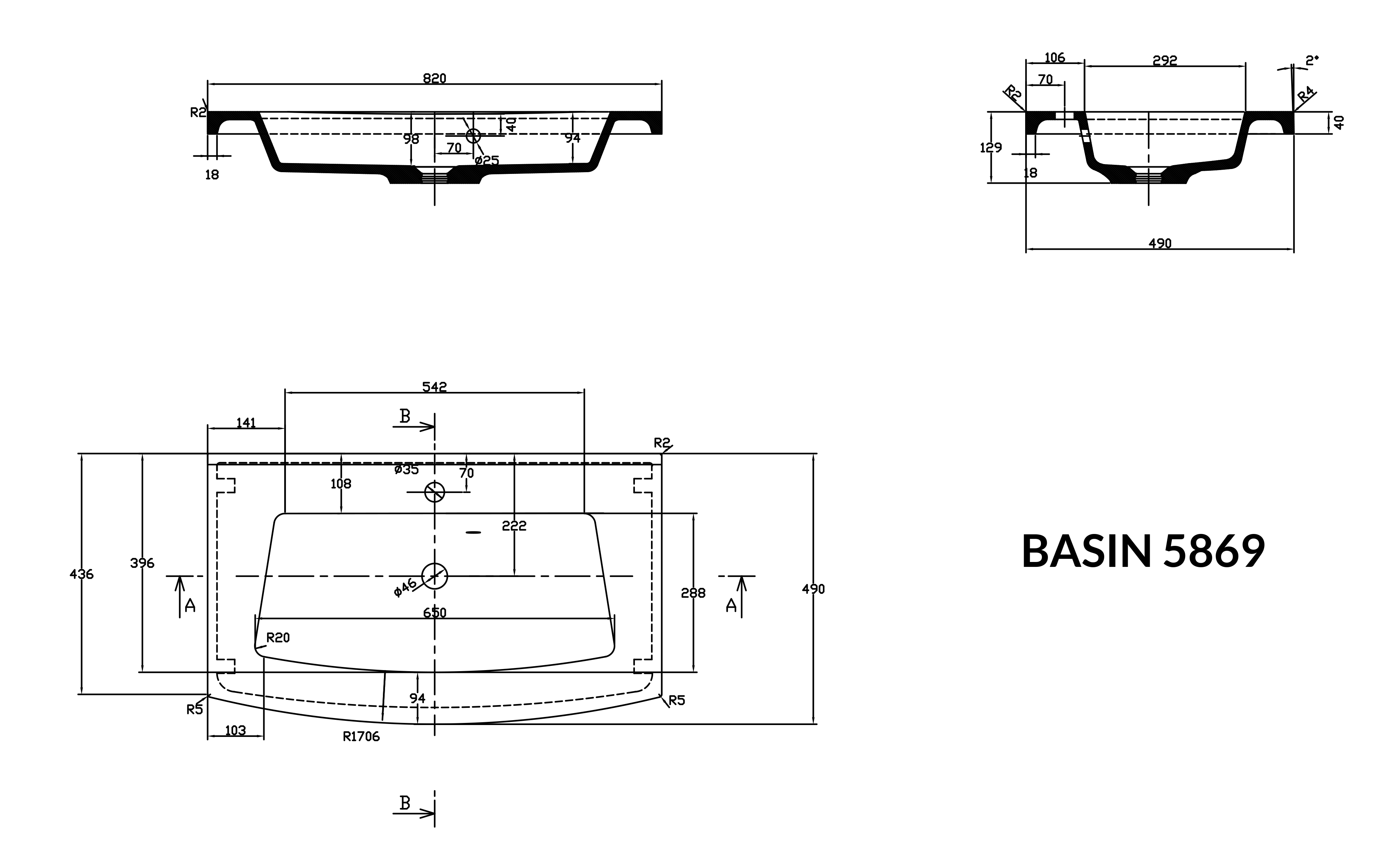 Badmöbel Bella 80 mit runder Front SoftClose beton