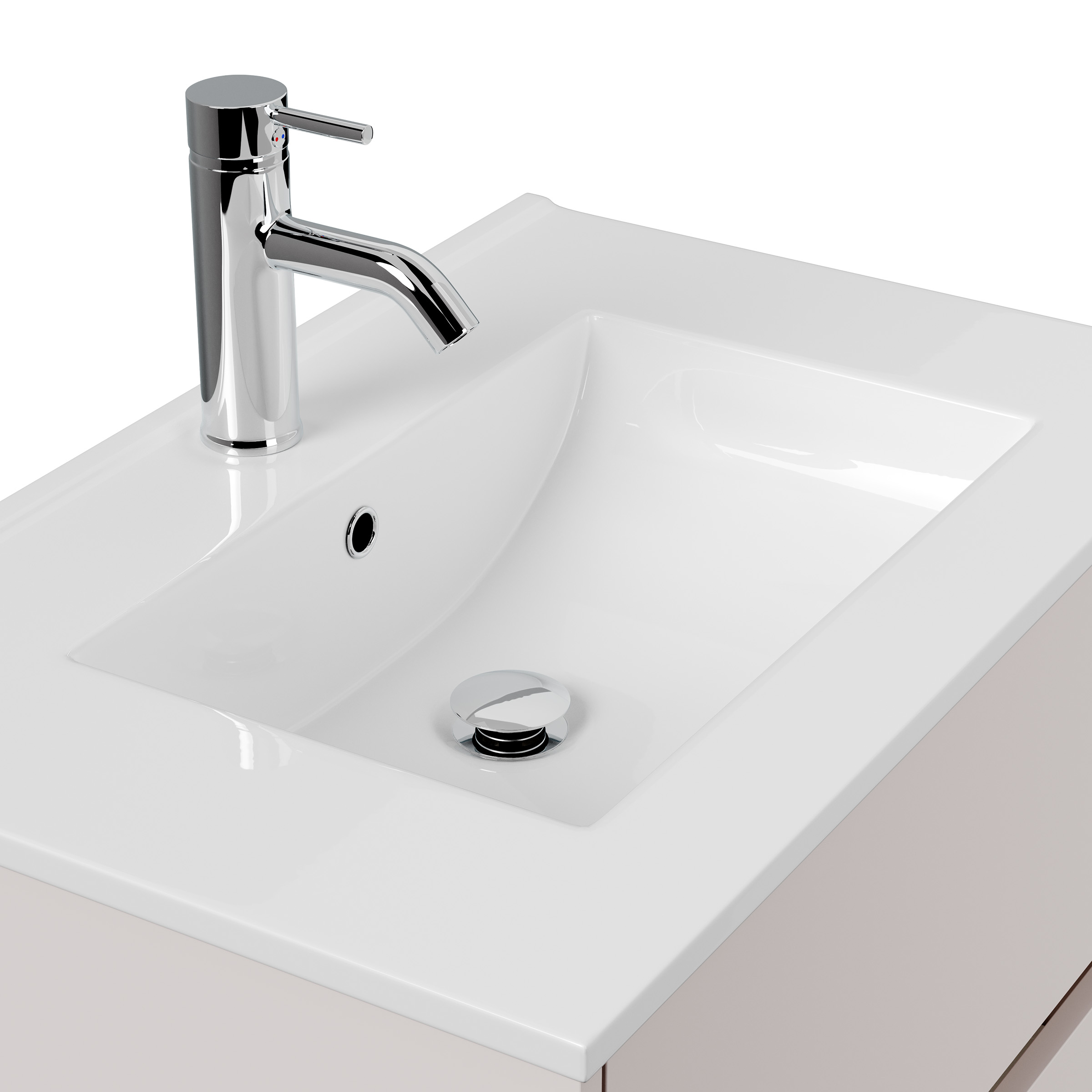 Badmöbel Taifun & Waschtisch 70cm 2 Greifraum SoftClose Auszüge eiche gold