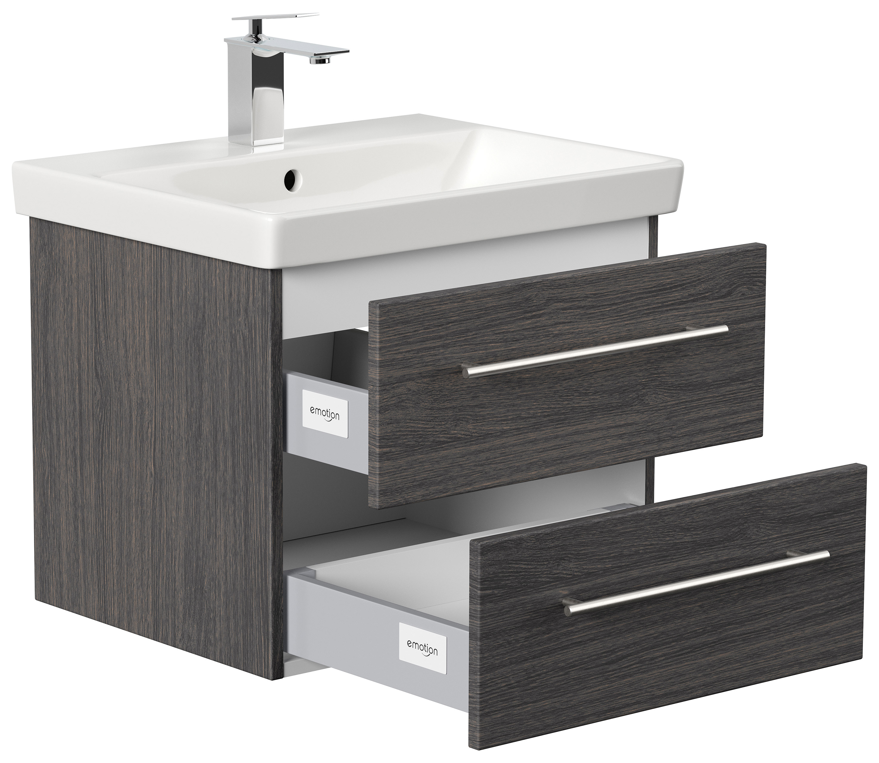 Badmöbel mit Villeroy & Boch Avento Waschbecken 60cm anthrazit gemasert
